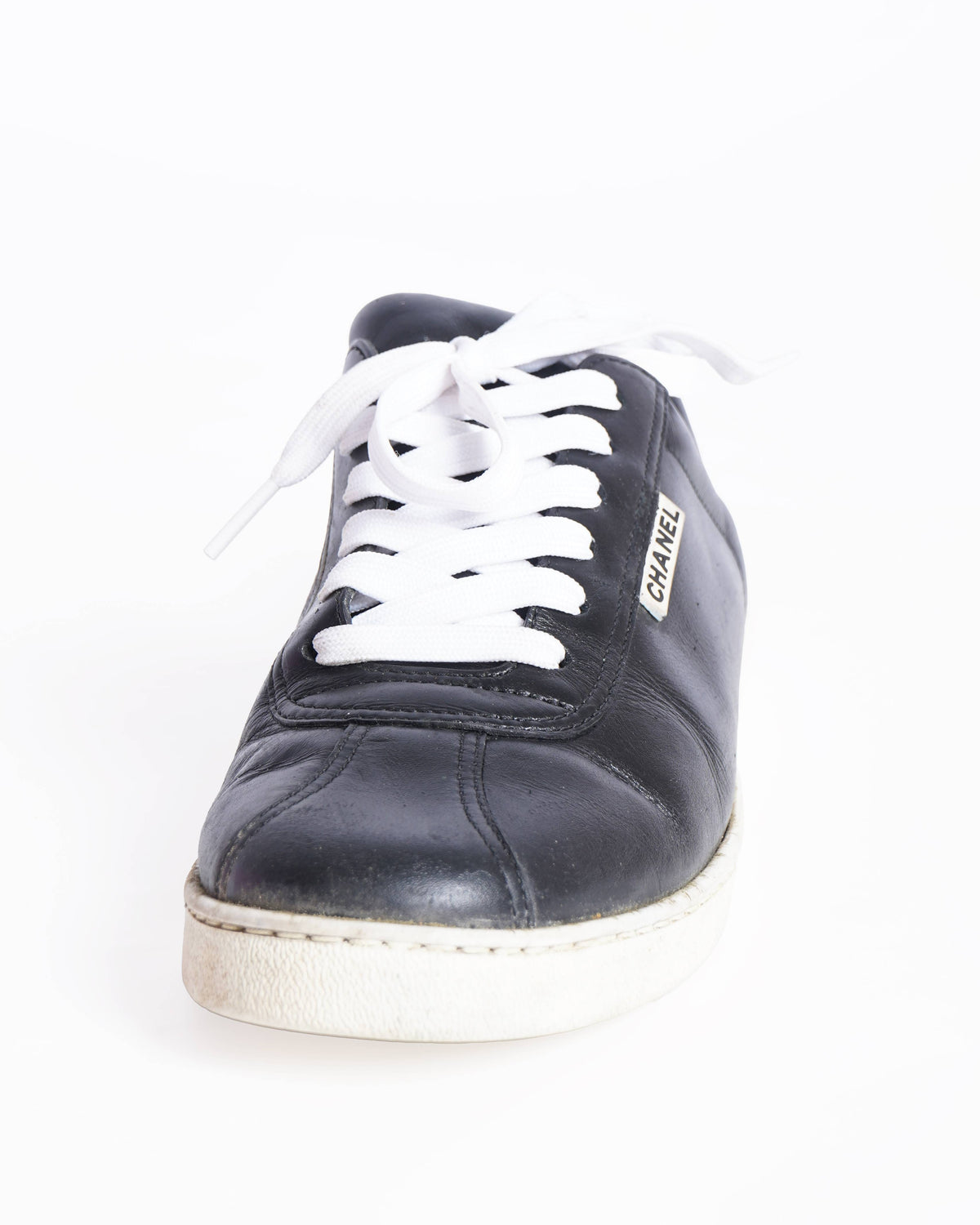 Chanel Leather Sneakers in Black
