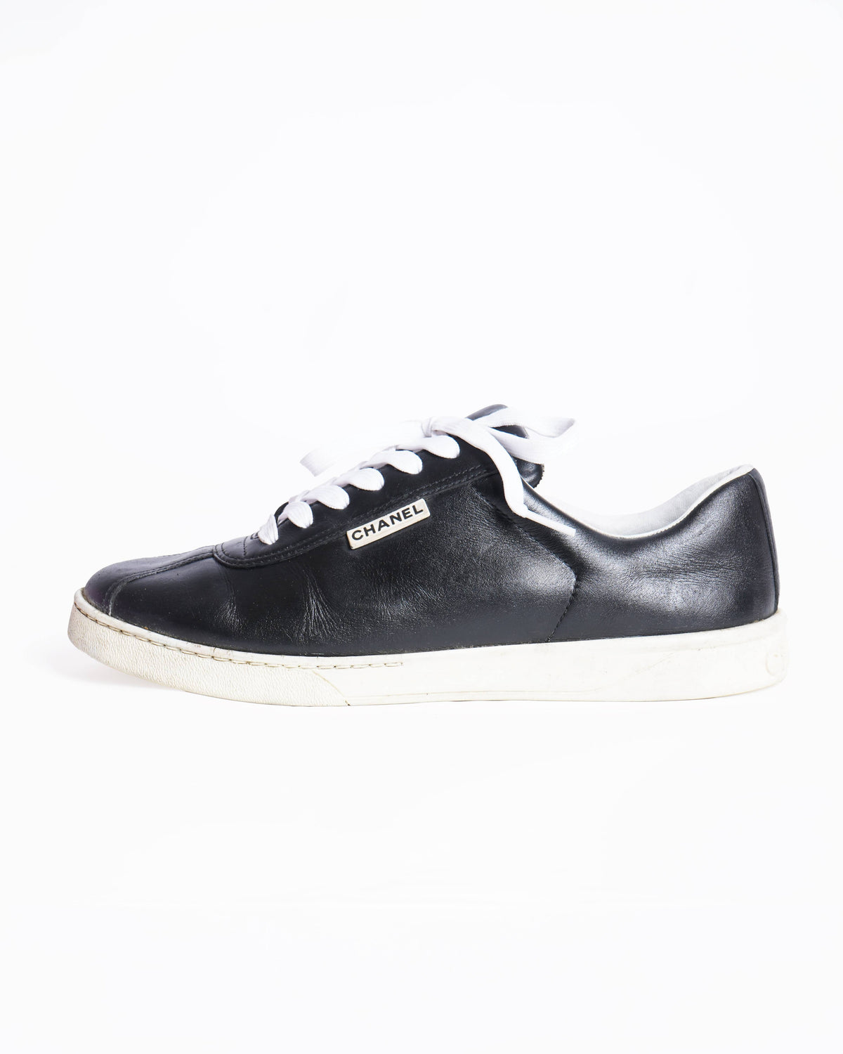 Chanel Leather Sneakers in Black