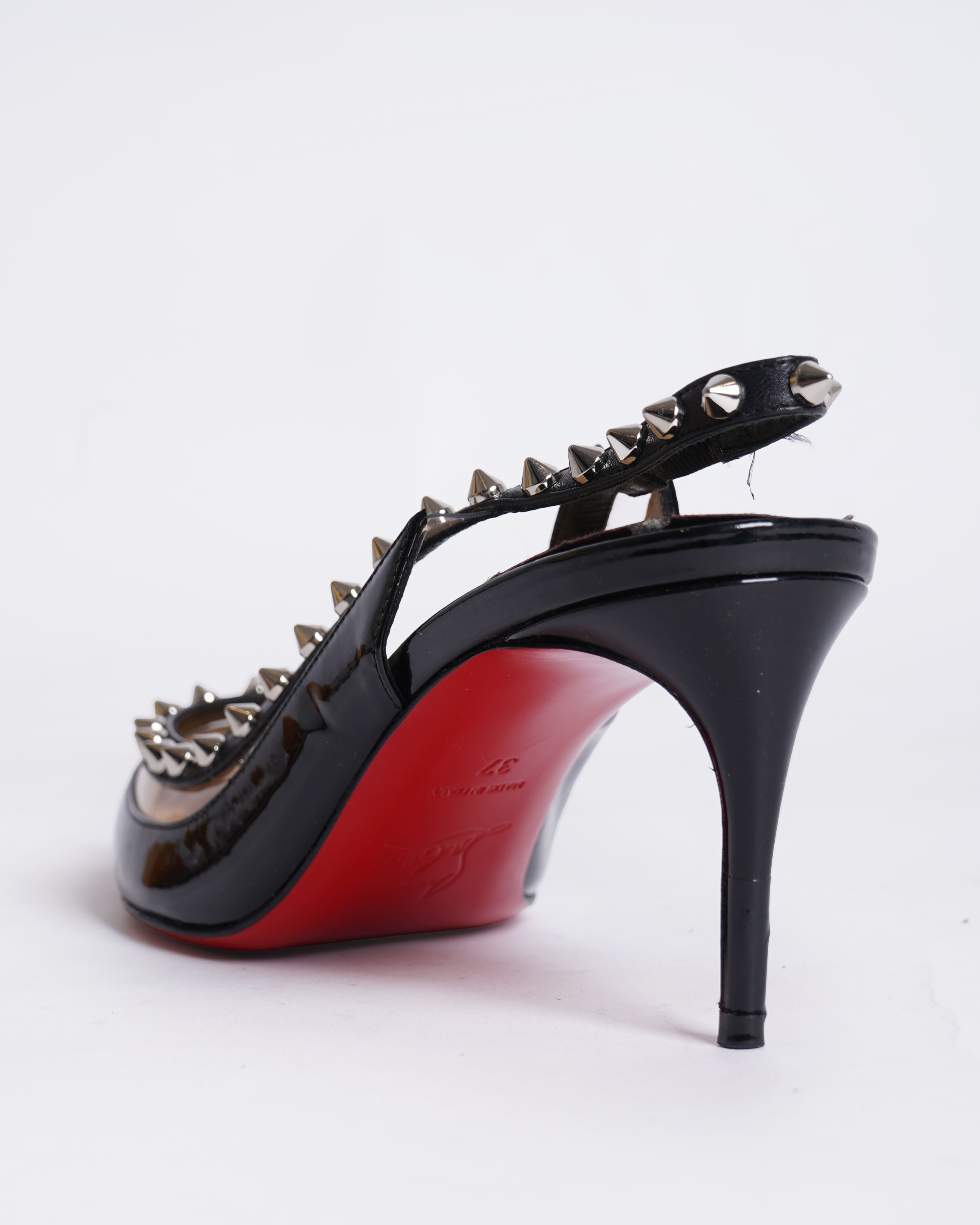 Christian Louboutin Black Heels In Spikes