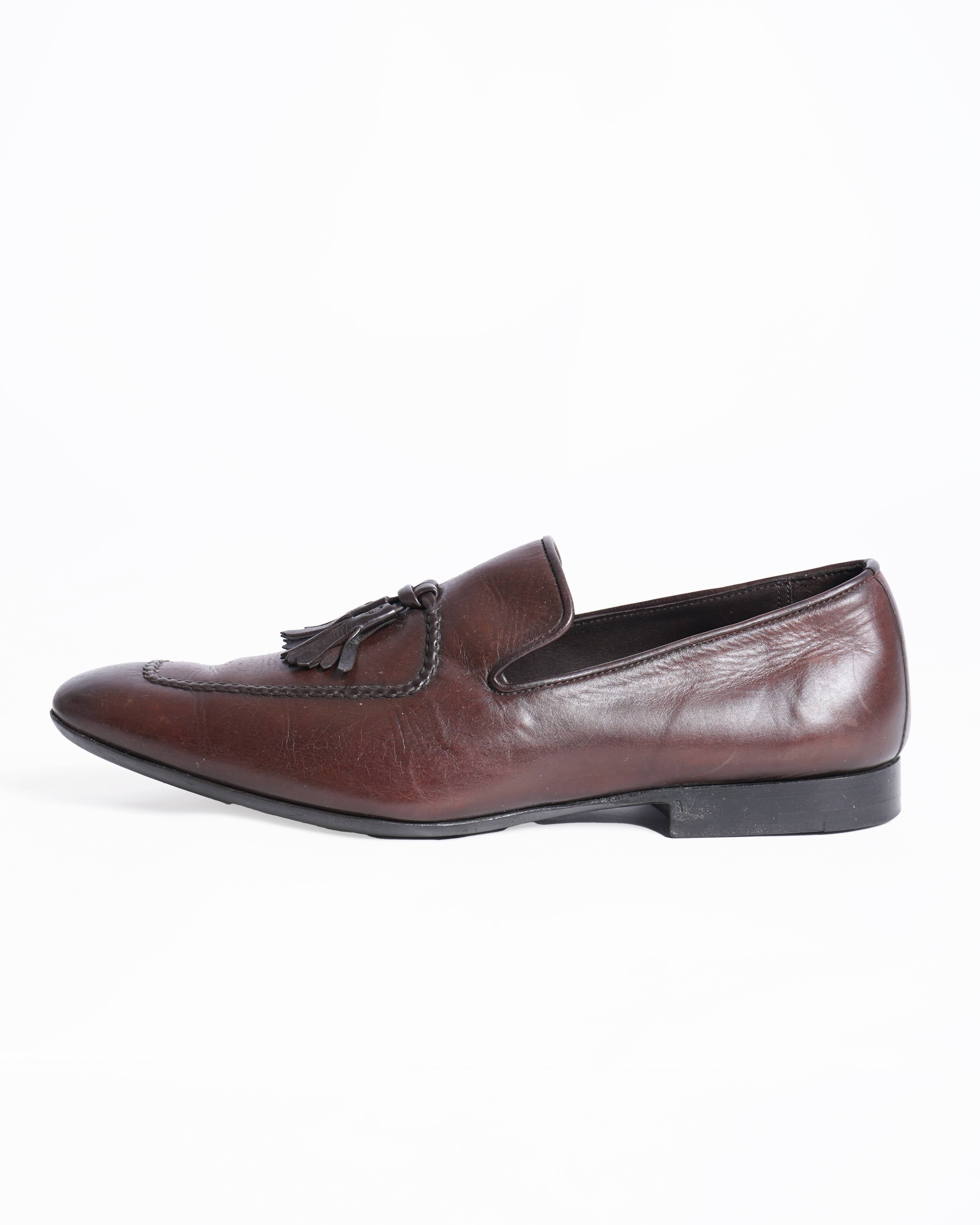 Berluti Tassel Loafers in Brown Leather