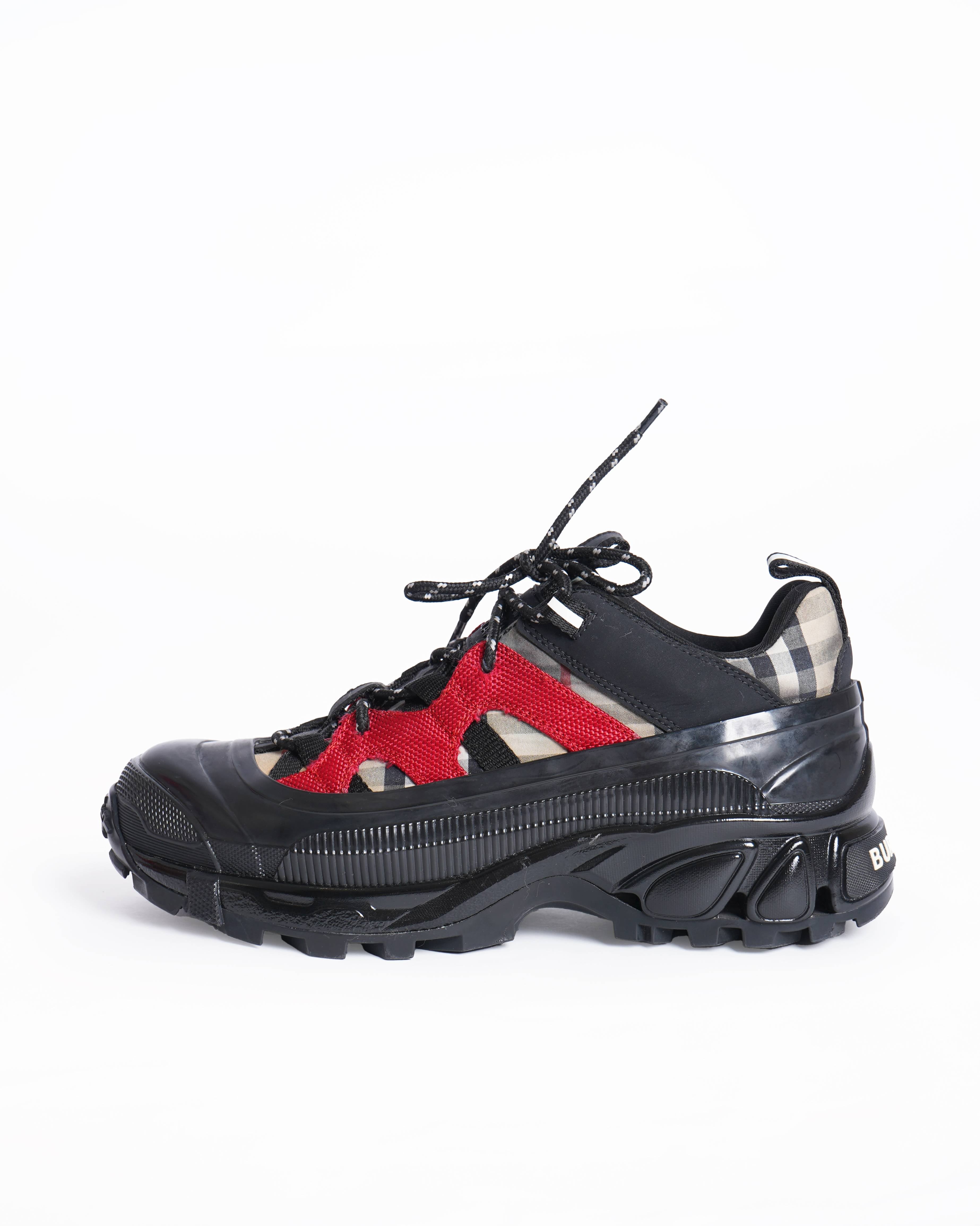 Burberry Black & Red Arthur Women's Sneakers