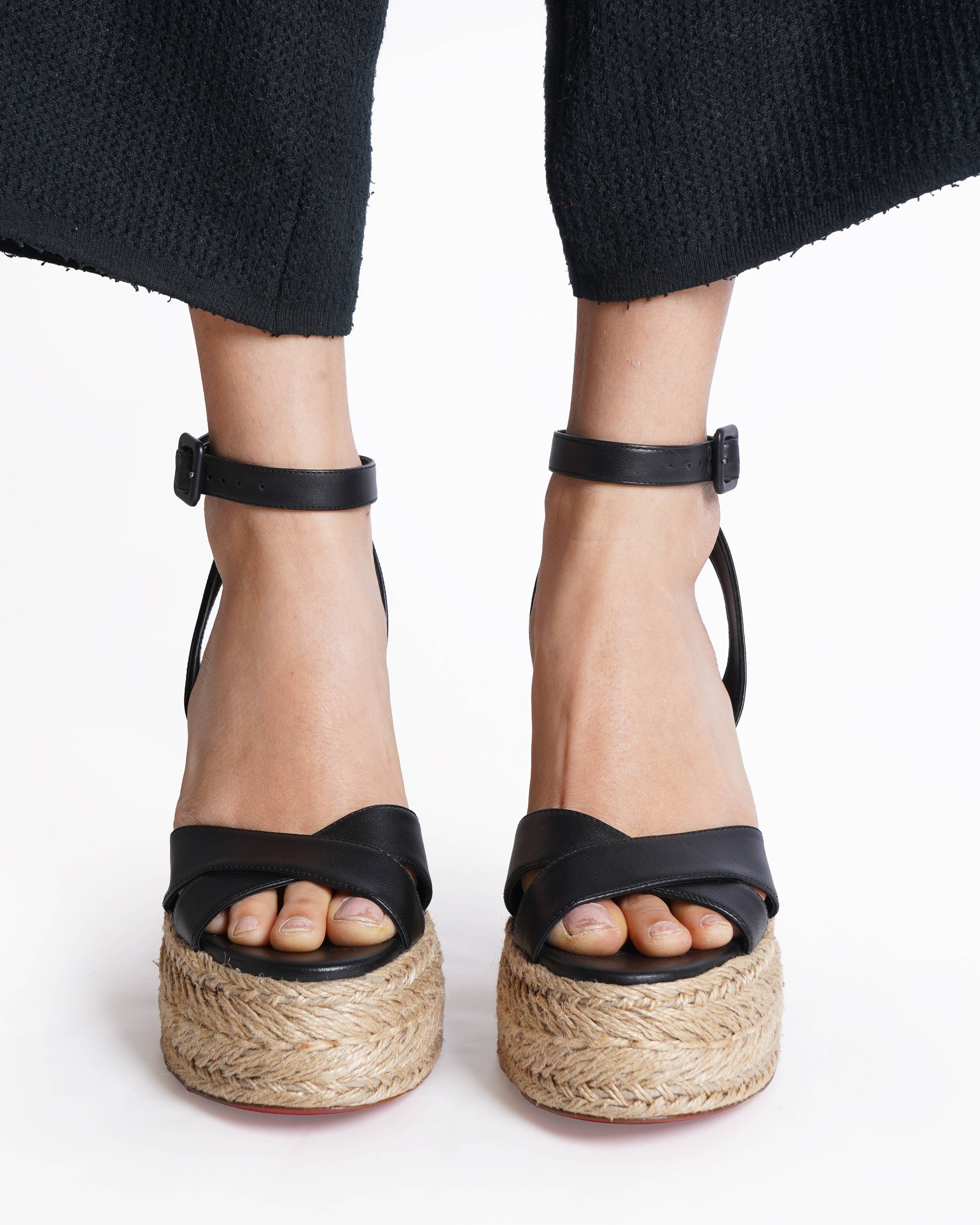 Christian Louboutin Black Wedges