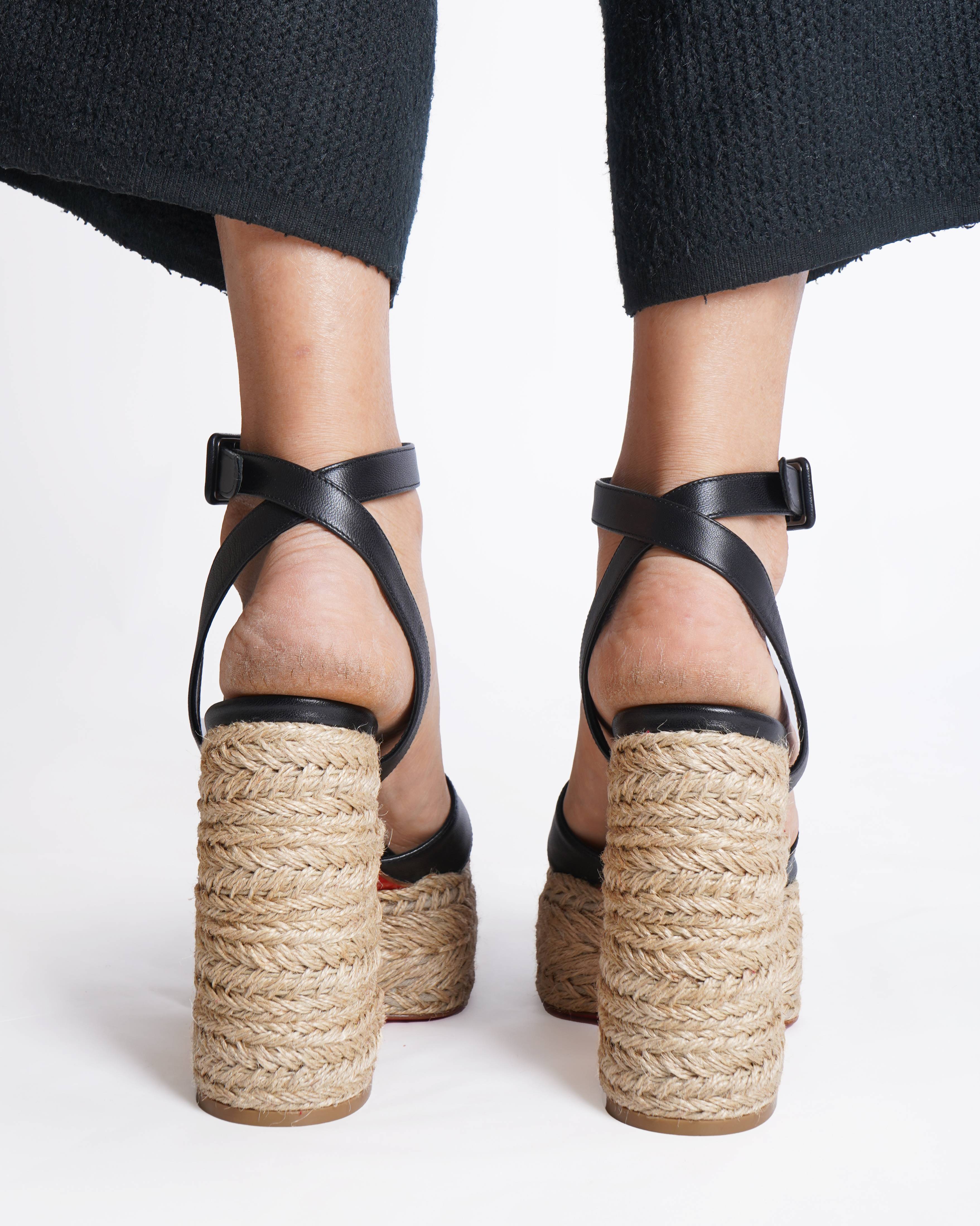 Christian Louboutin Black Wedges