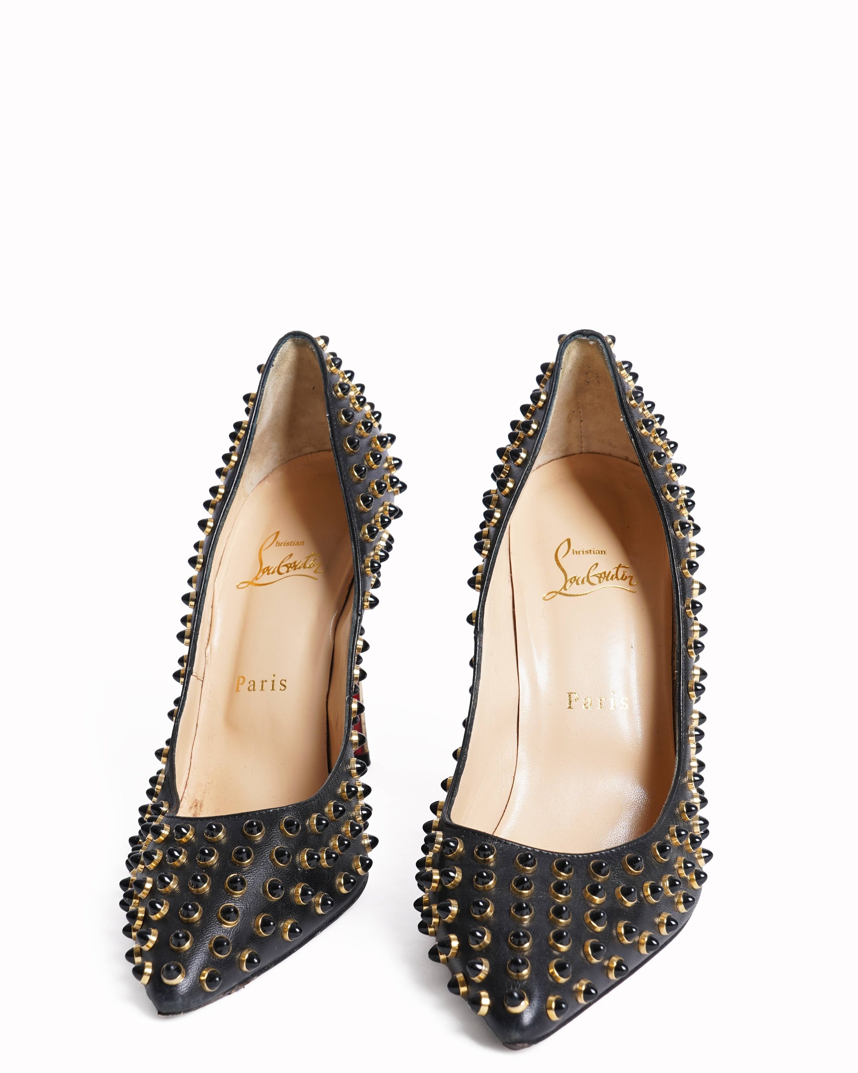 Christian Louboutin Studded Pumps In Black
