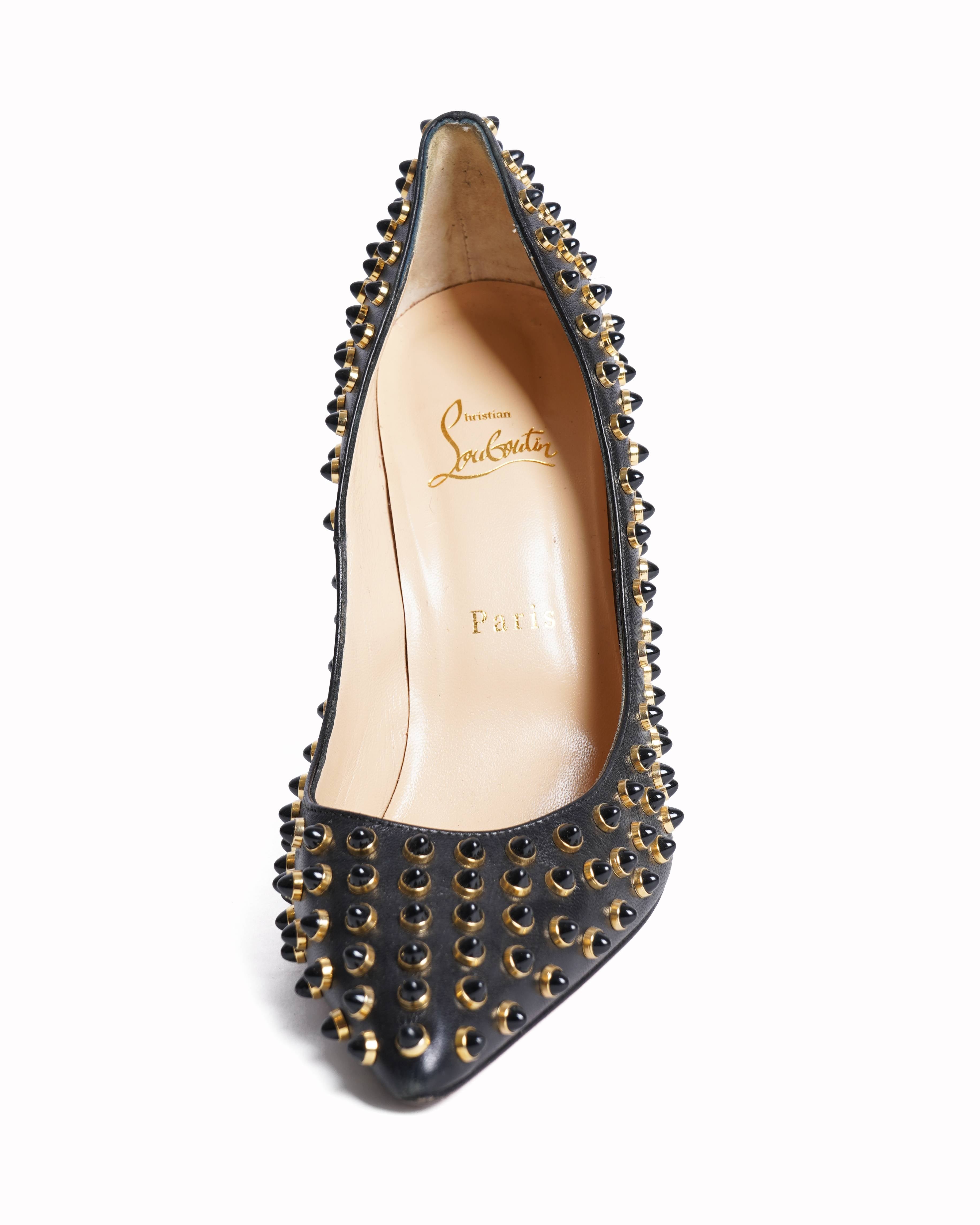 Christian Louboutin Studded Pumps In Black