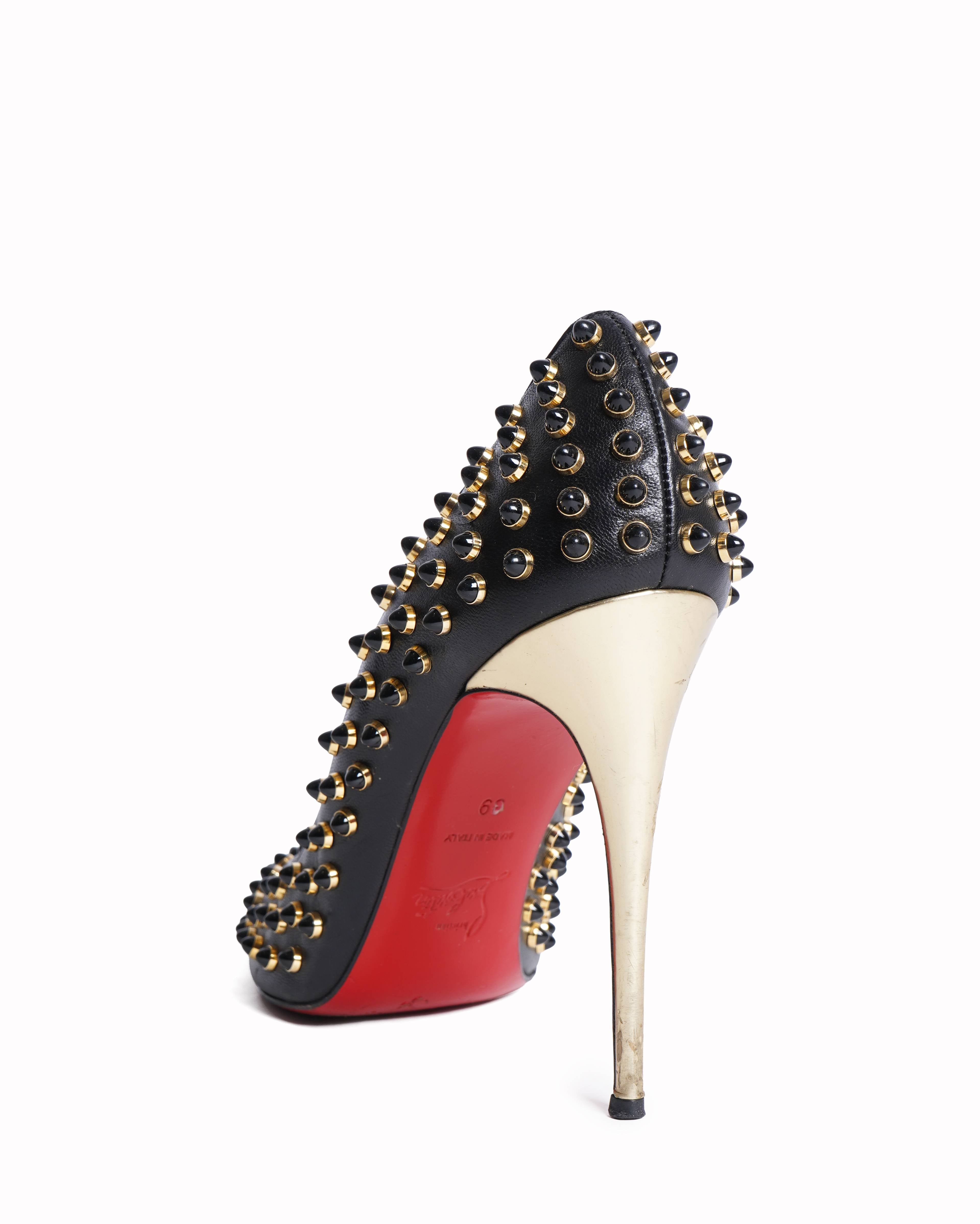 Christian Louboutin Studded Pumps In Black