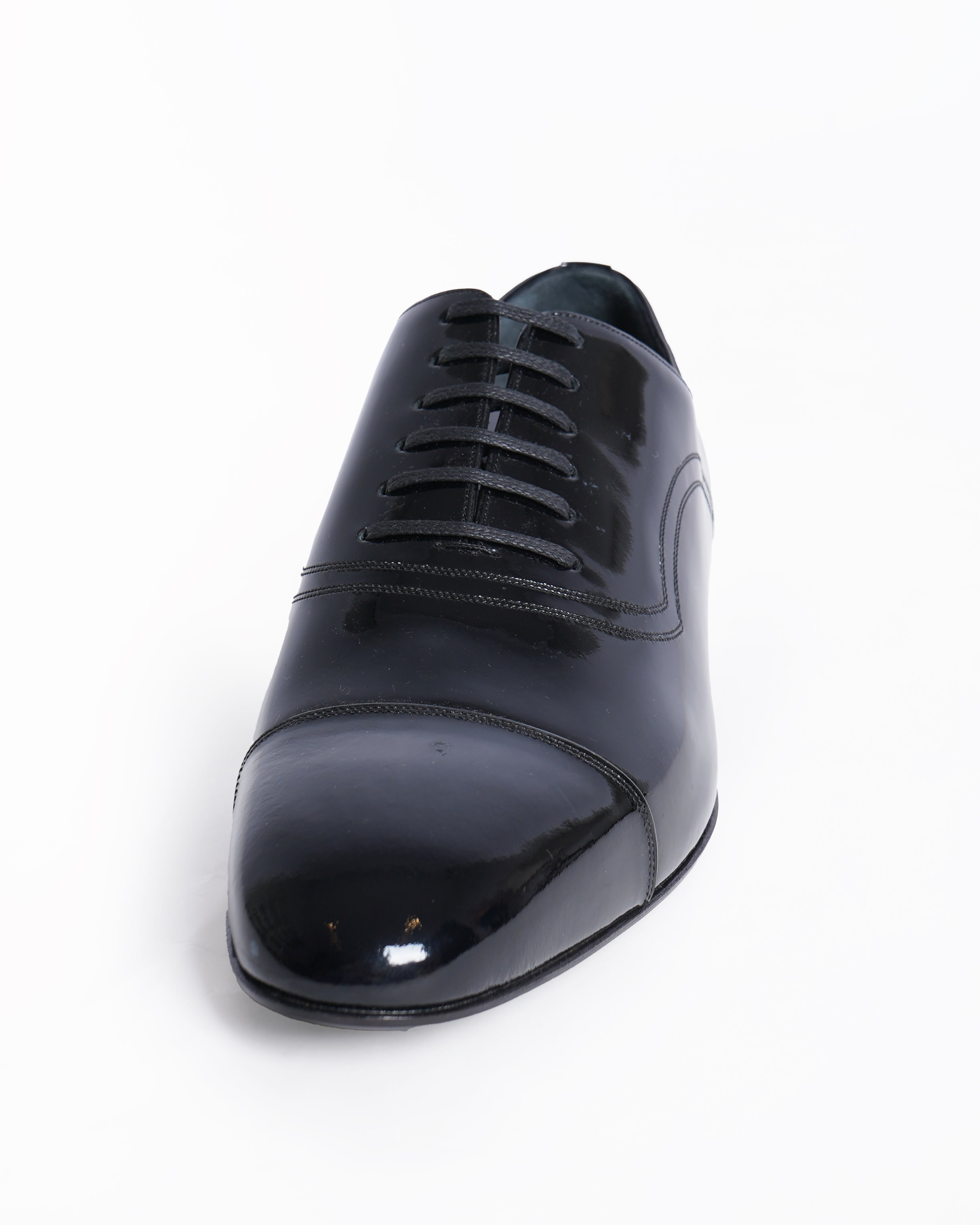 New Bally Men's Lace Up Patent Leather Shoes