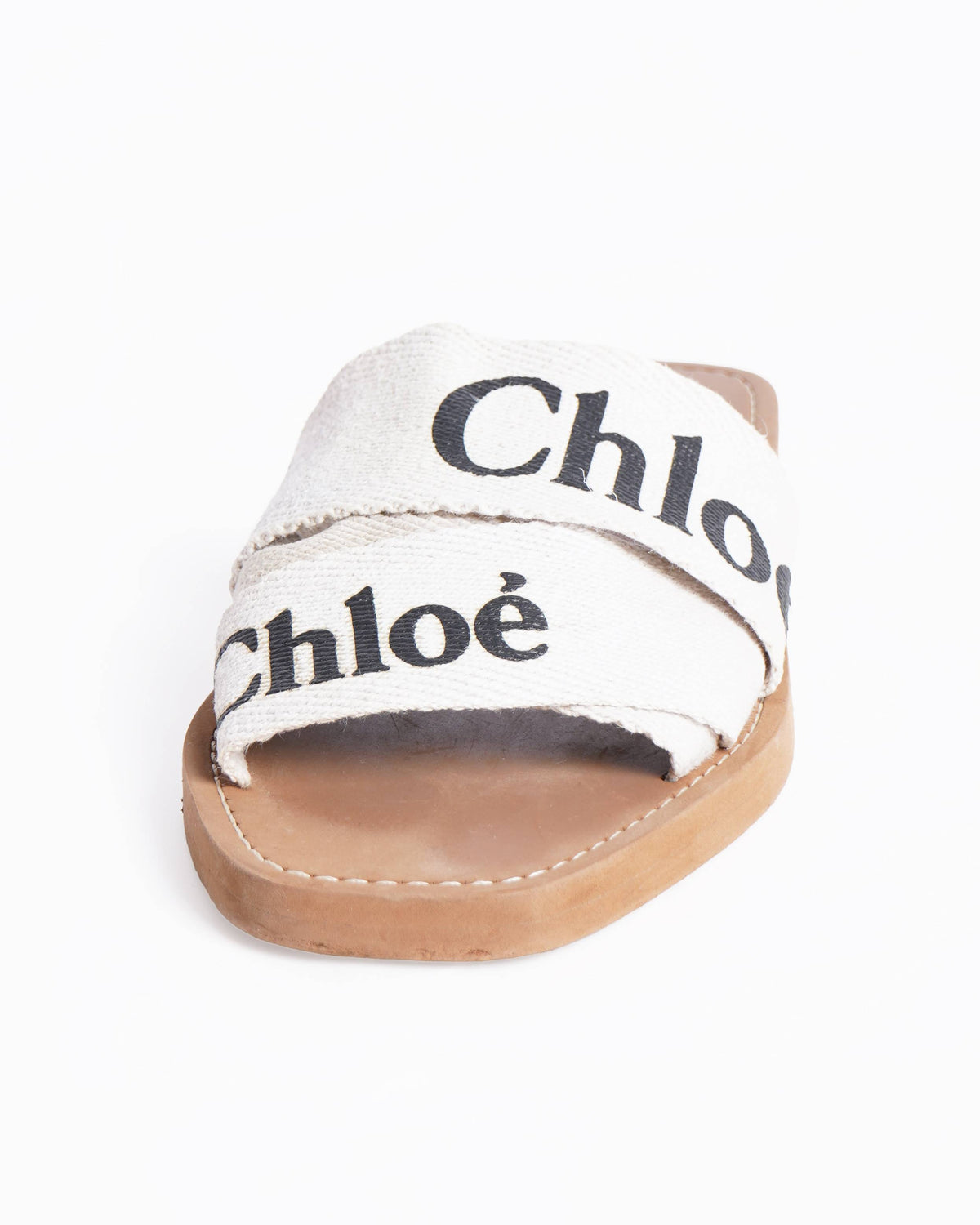 Chloé Woody Logo Strap Slides