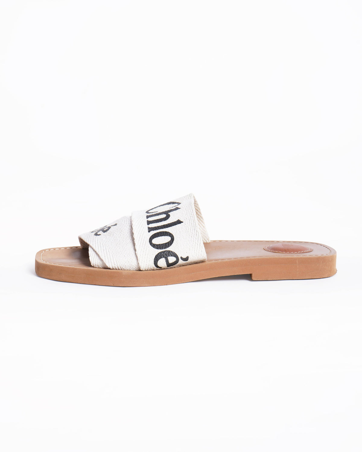 Chloé Woody Logo Strap Slides