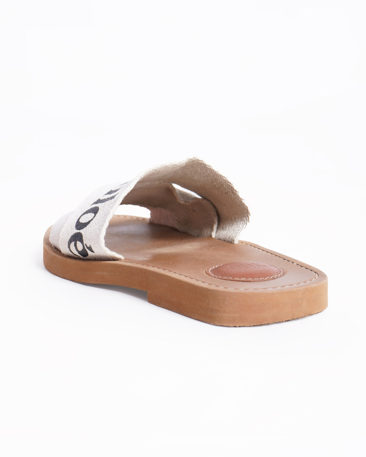 Chloé Woody Logo Strap Slides