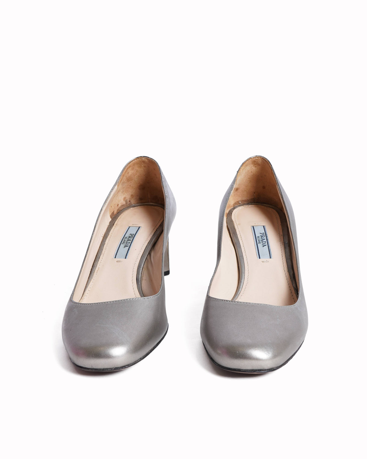 Prada metallic ballet pumps