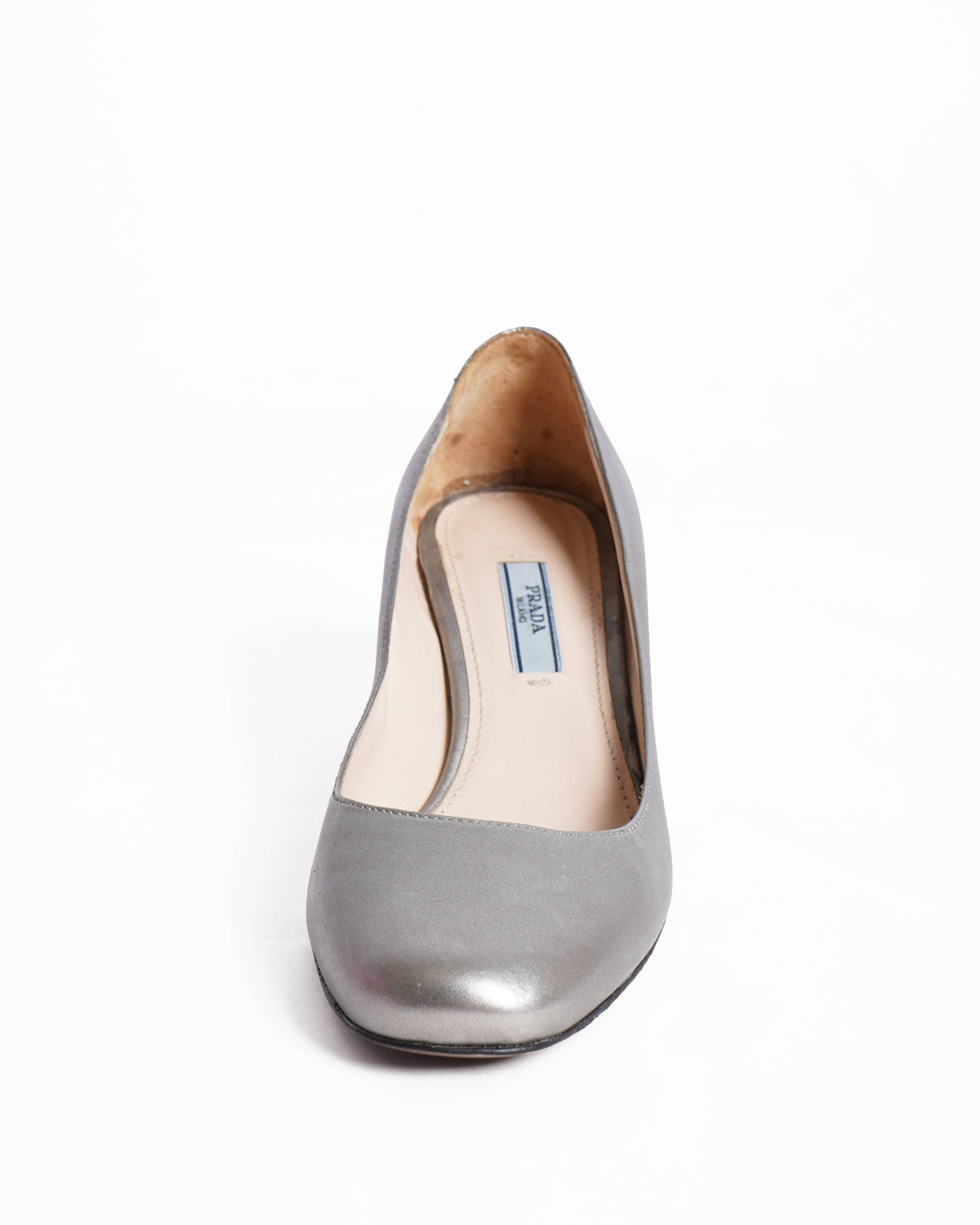 Prada metallic ballet pumps