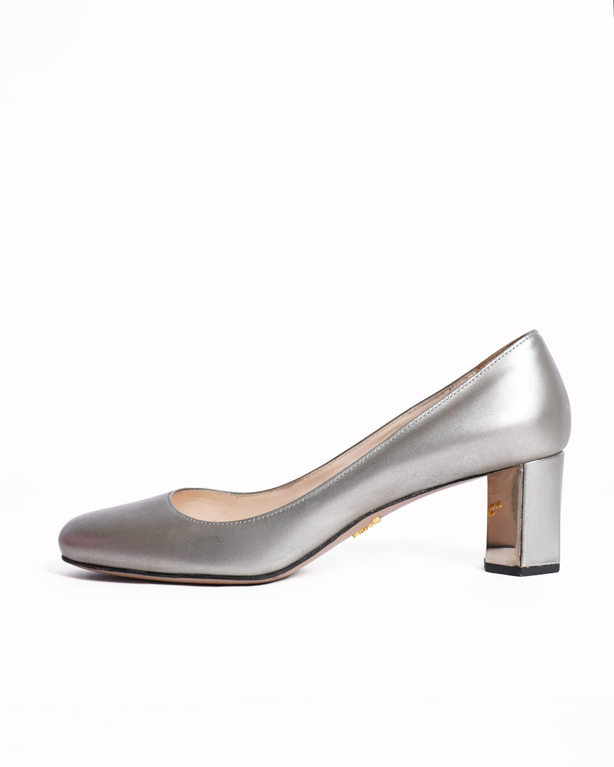 Prada metallic ballet pumps