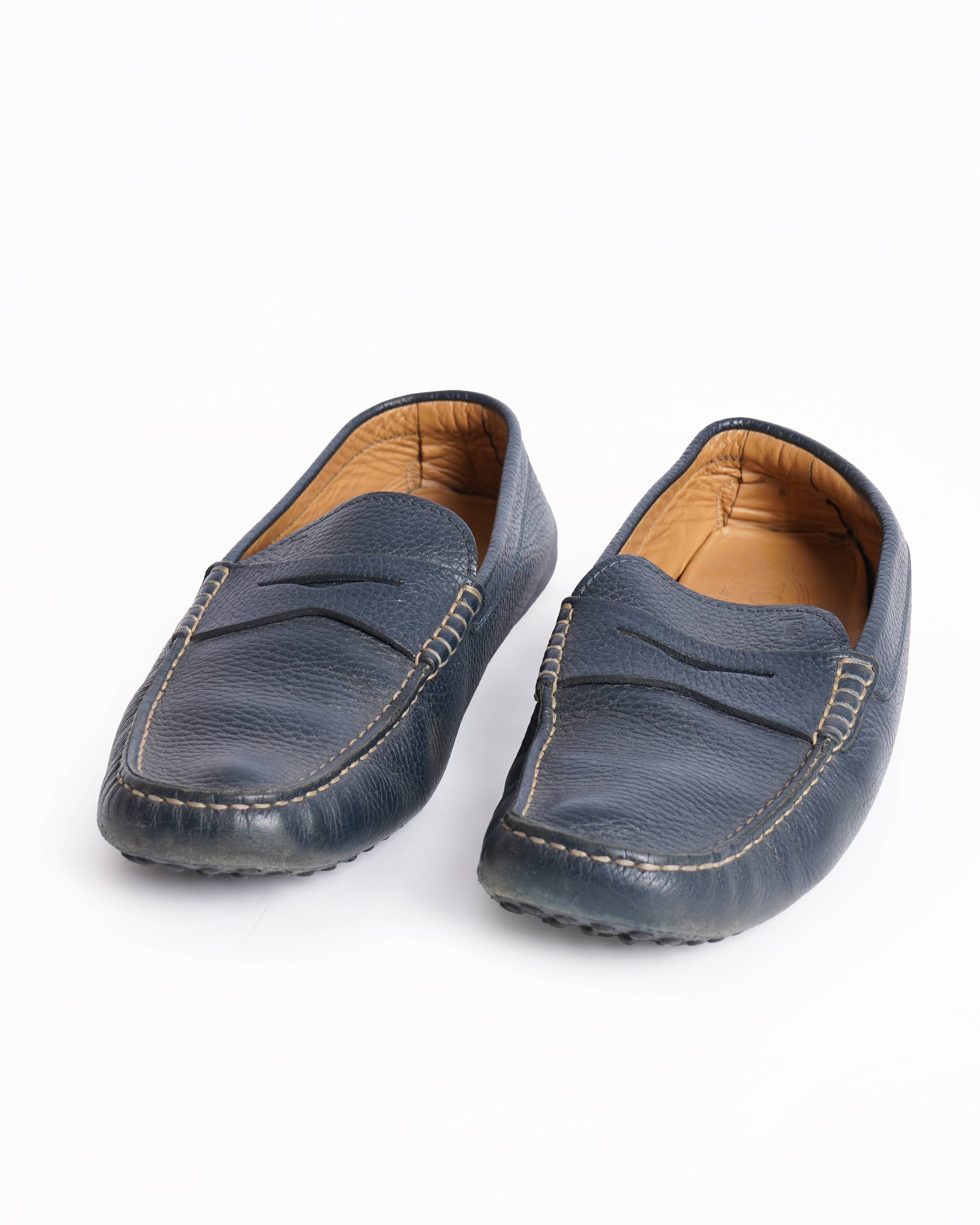 Tod's Blue Penny loafers