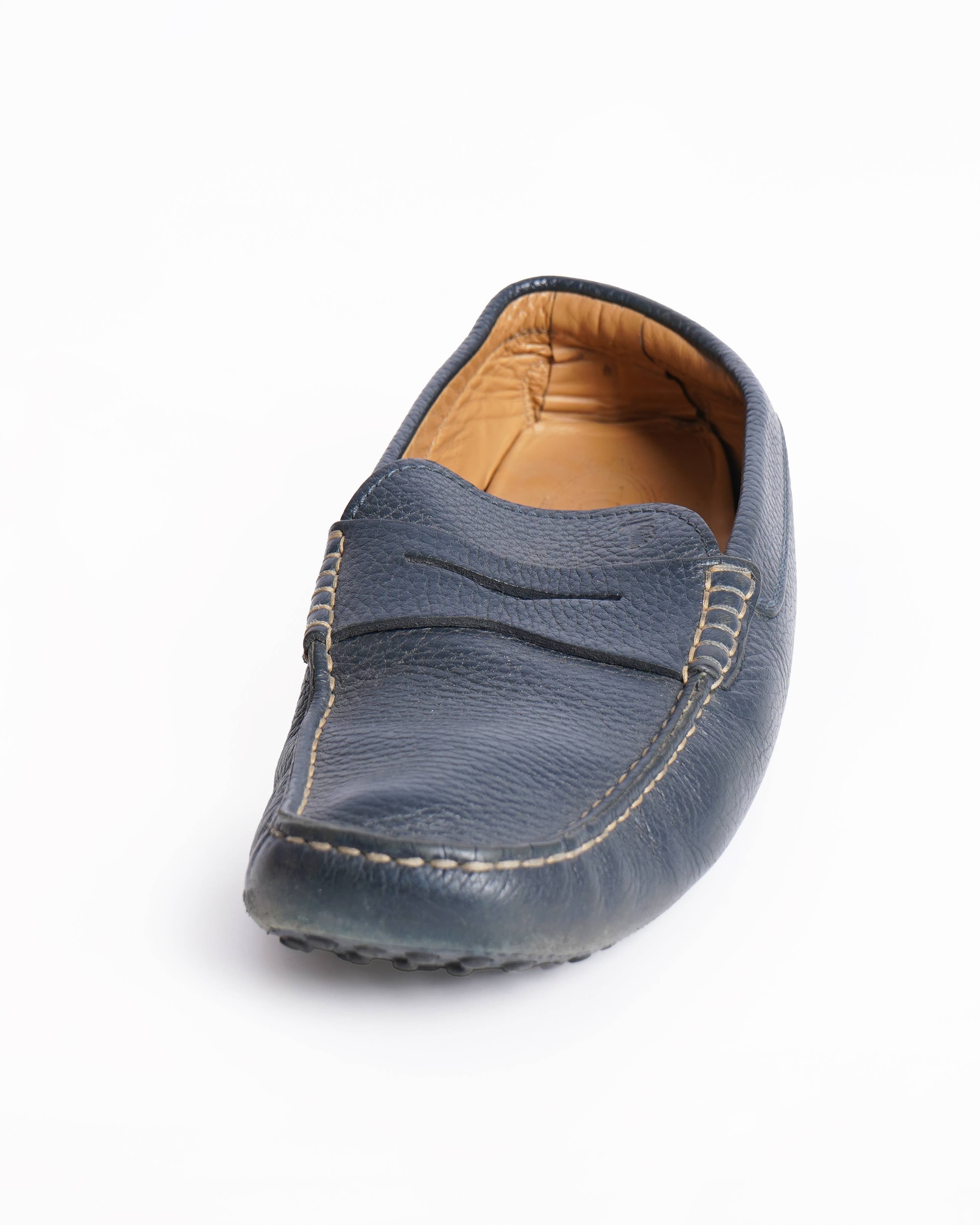 Tod's Blue Penny loafers