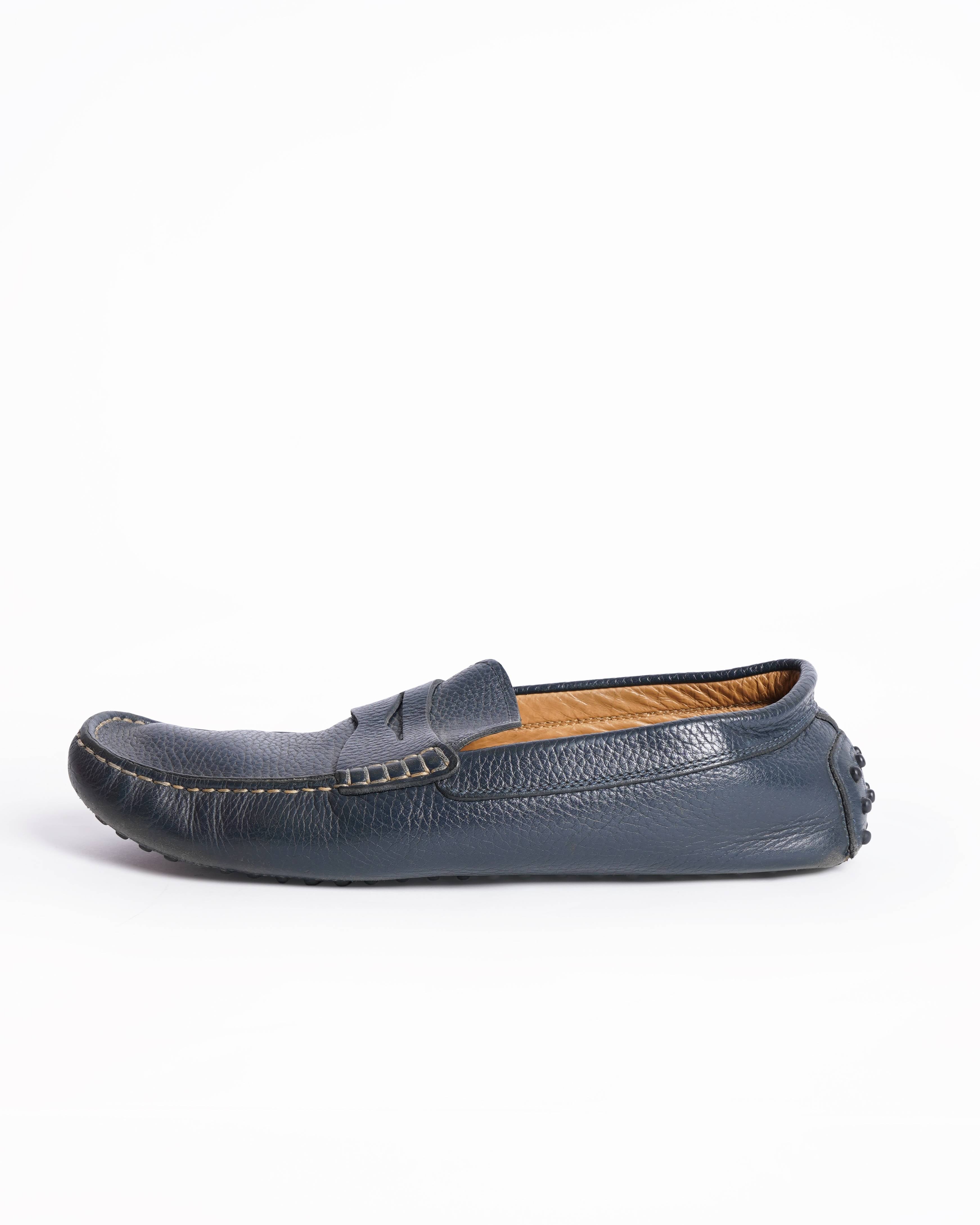 Tod's Blue Penny loafers
