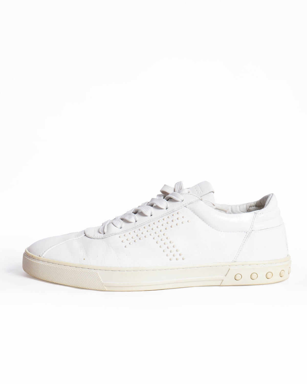 Tod's Sneakers White Leather Lace Up Sneakers