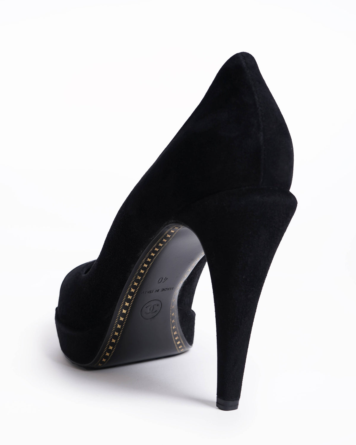New Chanel Cap Toe Platform Pumps In Black