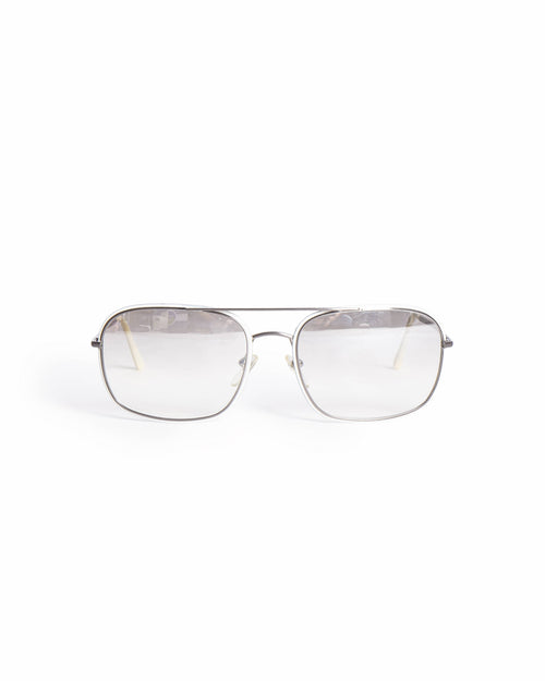 Burberry White Square PIlot Sunglasses