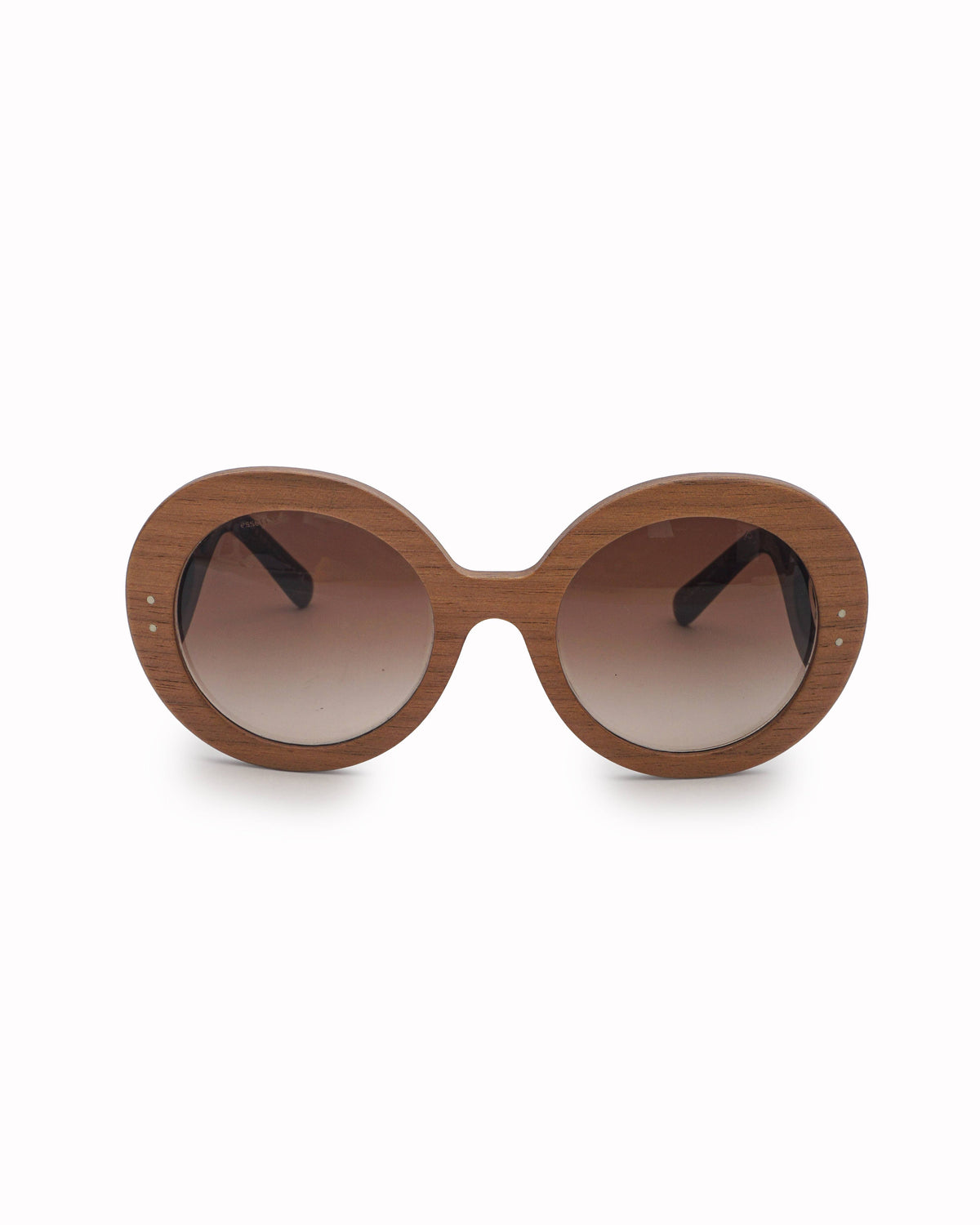 Prada Wood-Effect Acetate Minimal Baroque Oversized Sunglasses