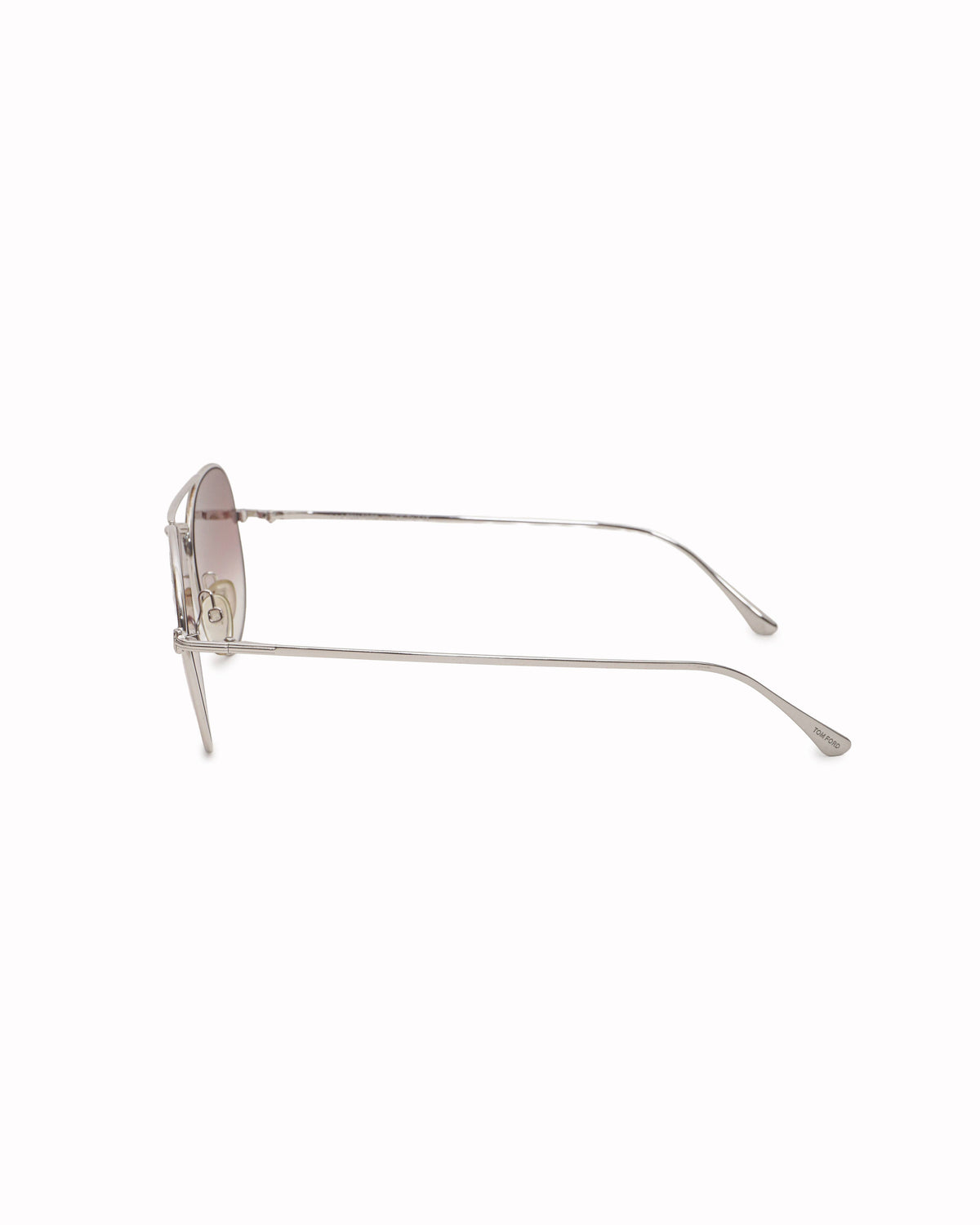 Tom Ford Silver Metal Ace-02 Aviator Sunglasses
