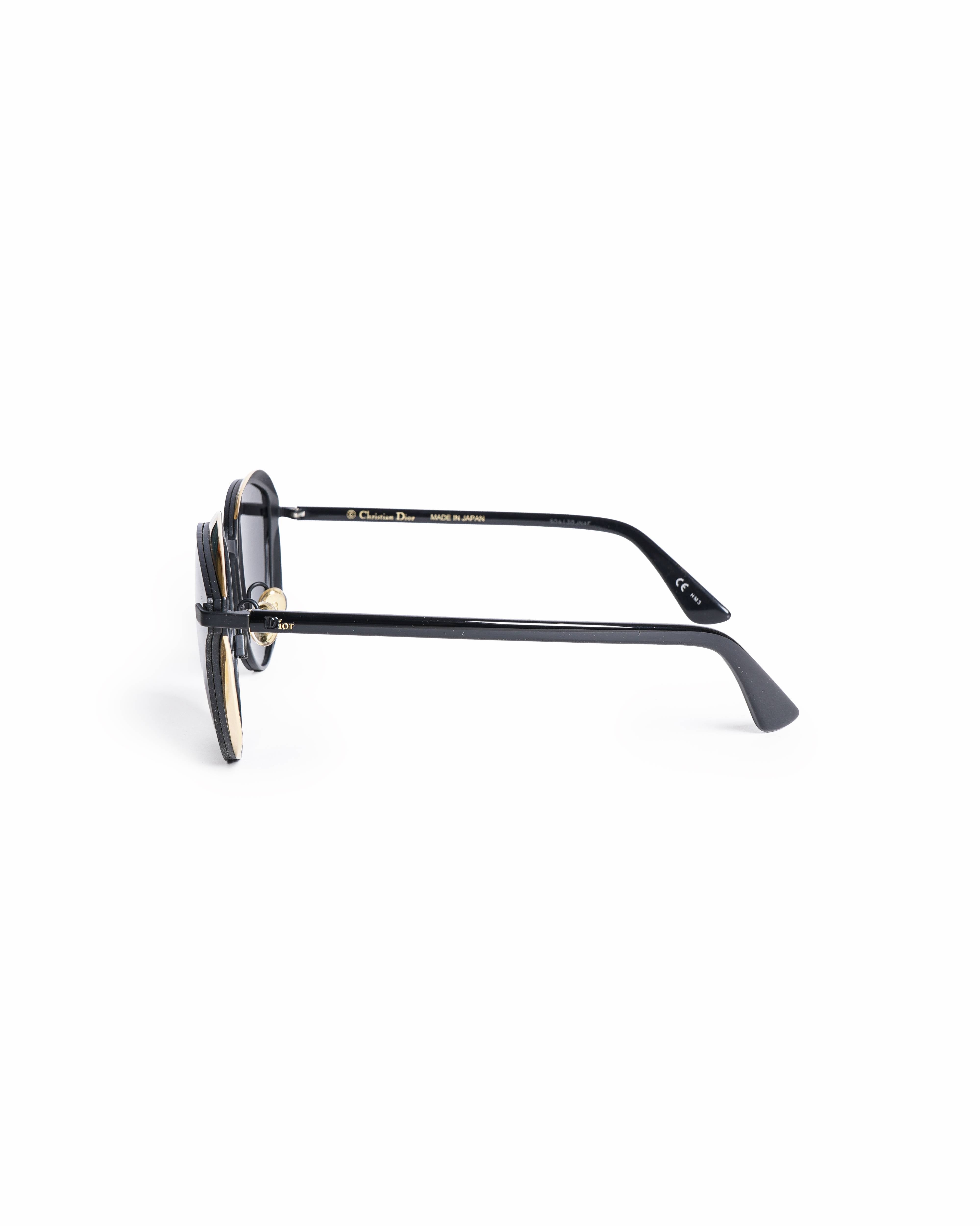 Dior Women's Black & Gold Murmure Cat-Eye Sunglasses