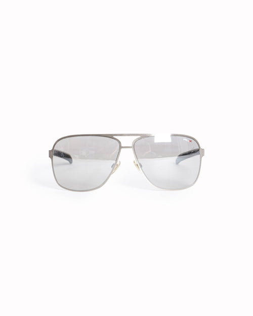 Ralph Lauren Men's Silver Matte Navigator Sunglasses