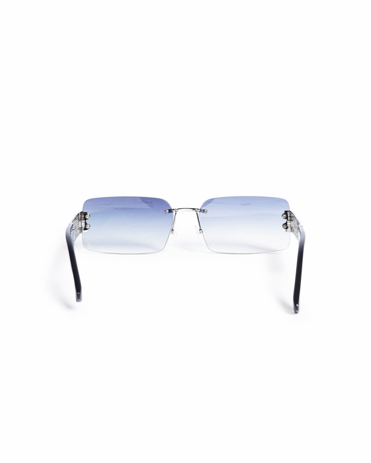 Moschino Women's Rimless Rectangular Sunglasses With Thick Temple(SILVER)