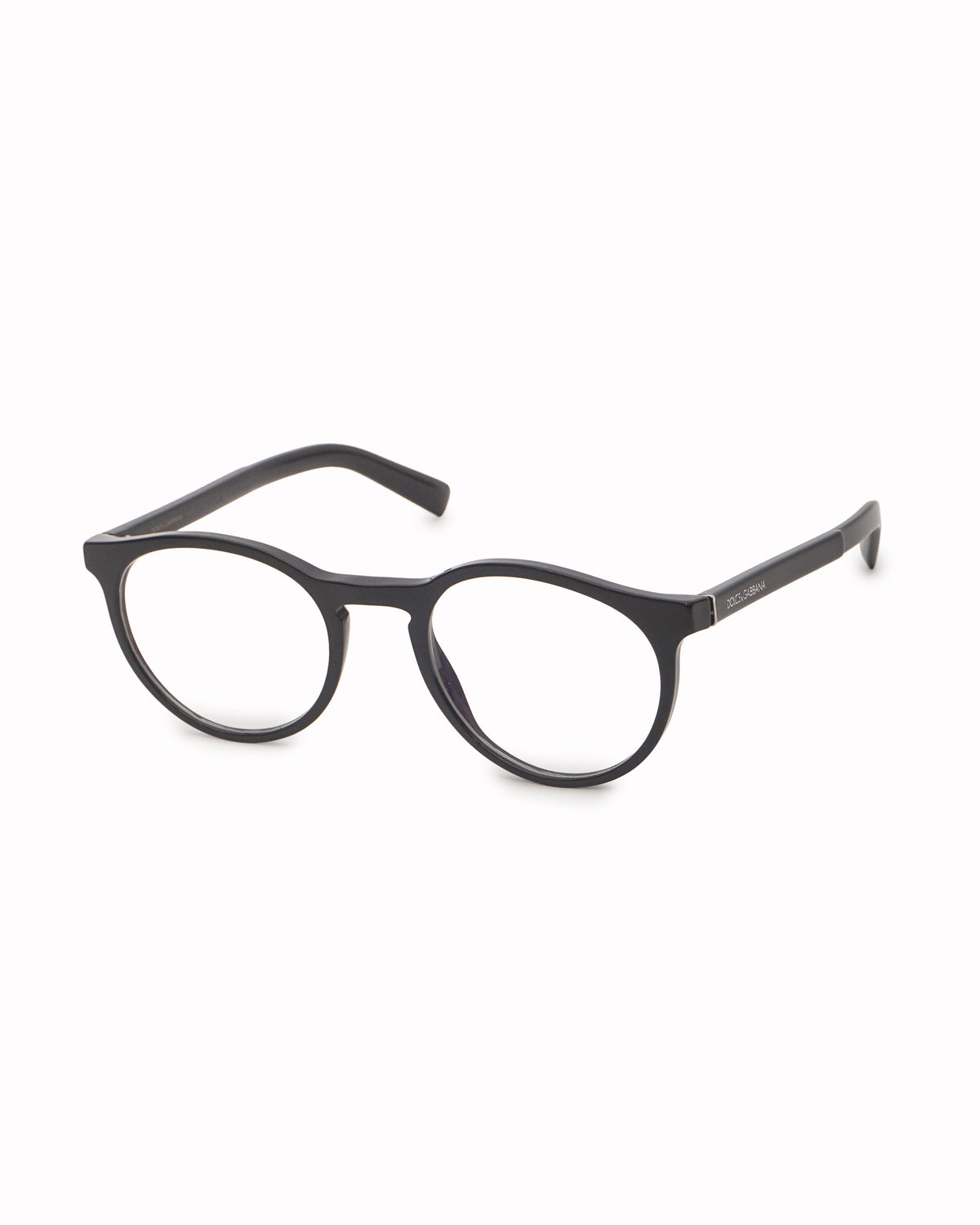 Dolce & Gabbana Black Oval Eyeglasses