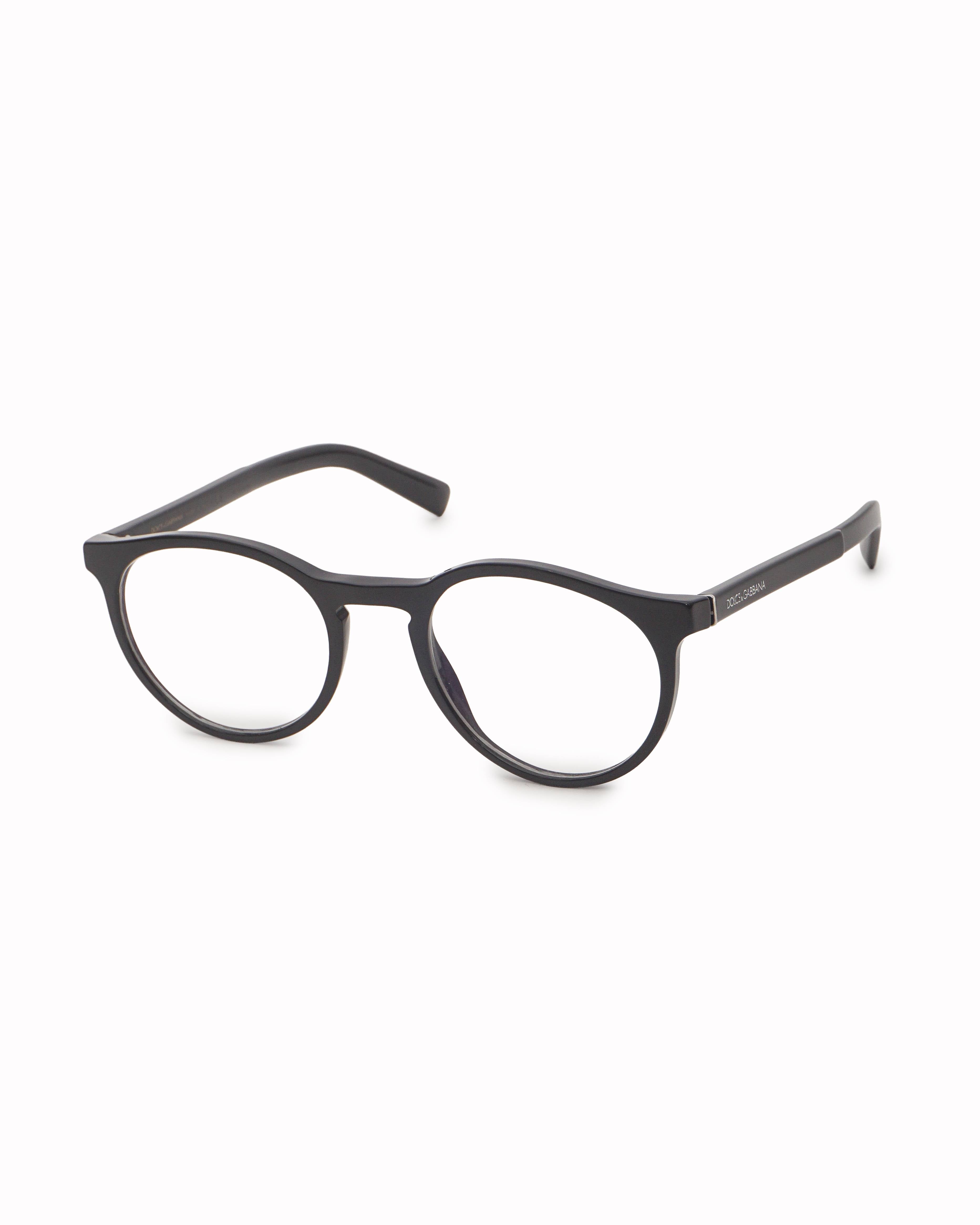 Dolce & Gabbana Black Oval Eyeglasses