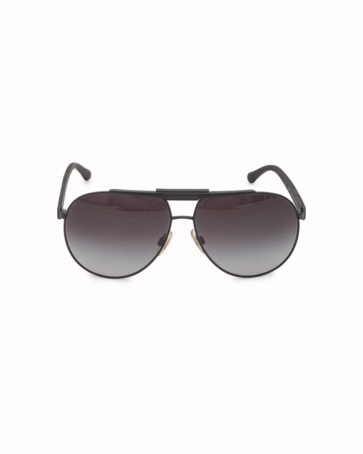 Dolce & Gabbana Black Metal Aviator Sunglasses