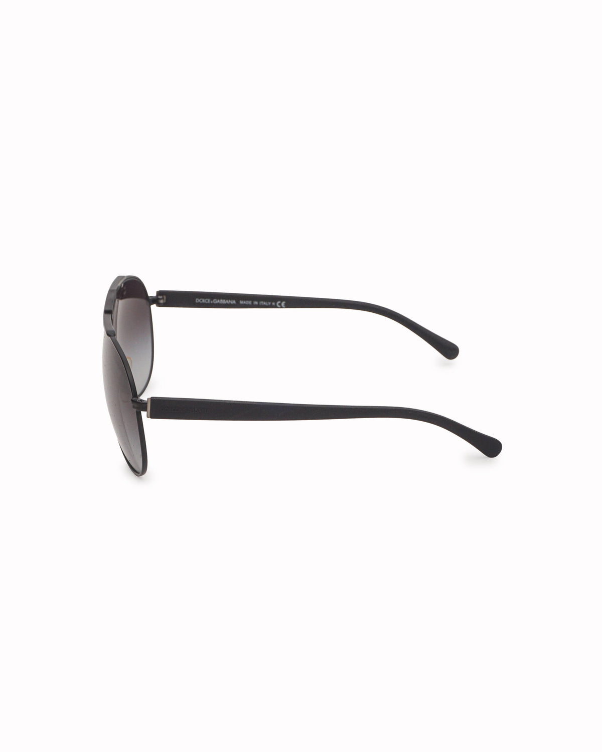 Dolce & Gabbana Black Metal Aviator Sunglasses