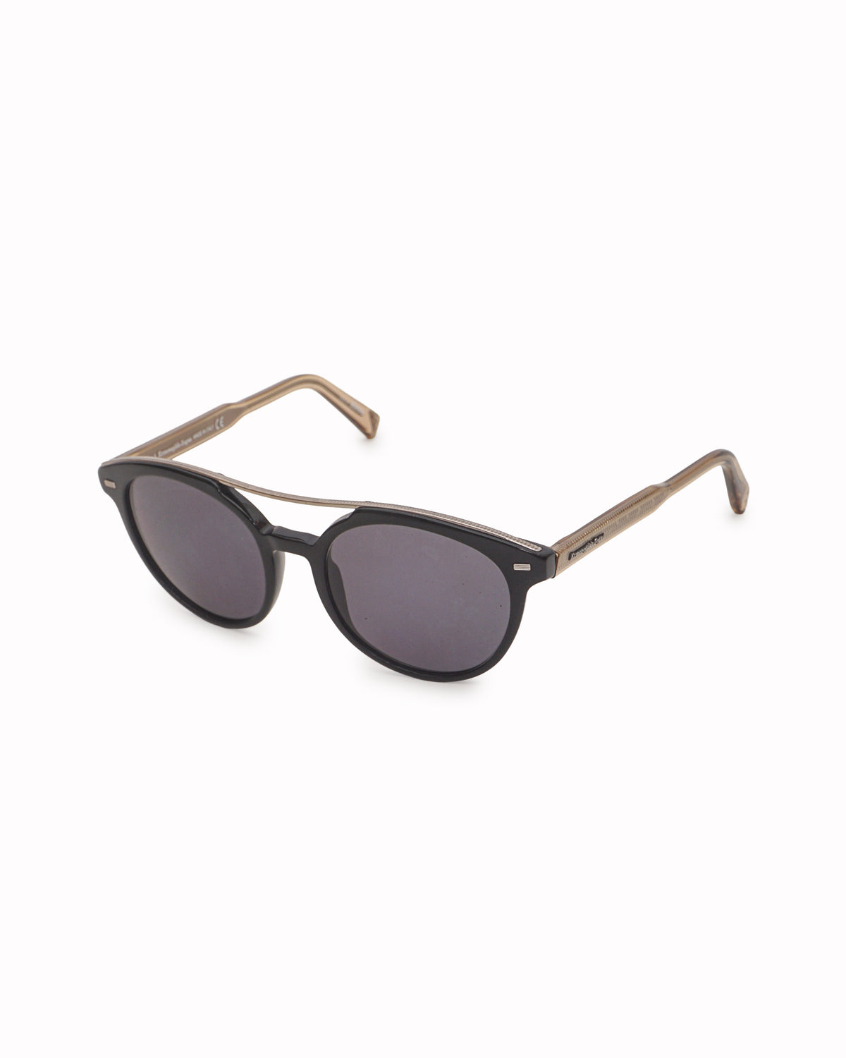 Ermenegildo Zegna Black & Brown Tinted Sunglasses