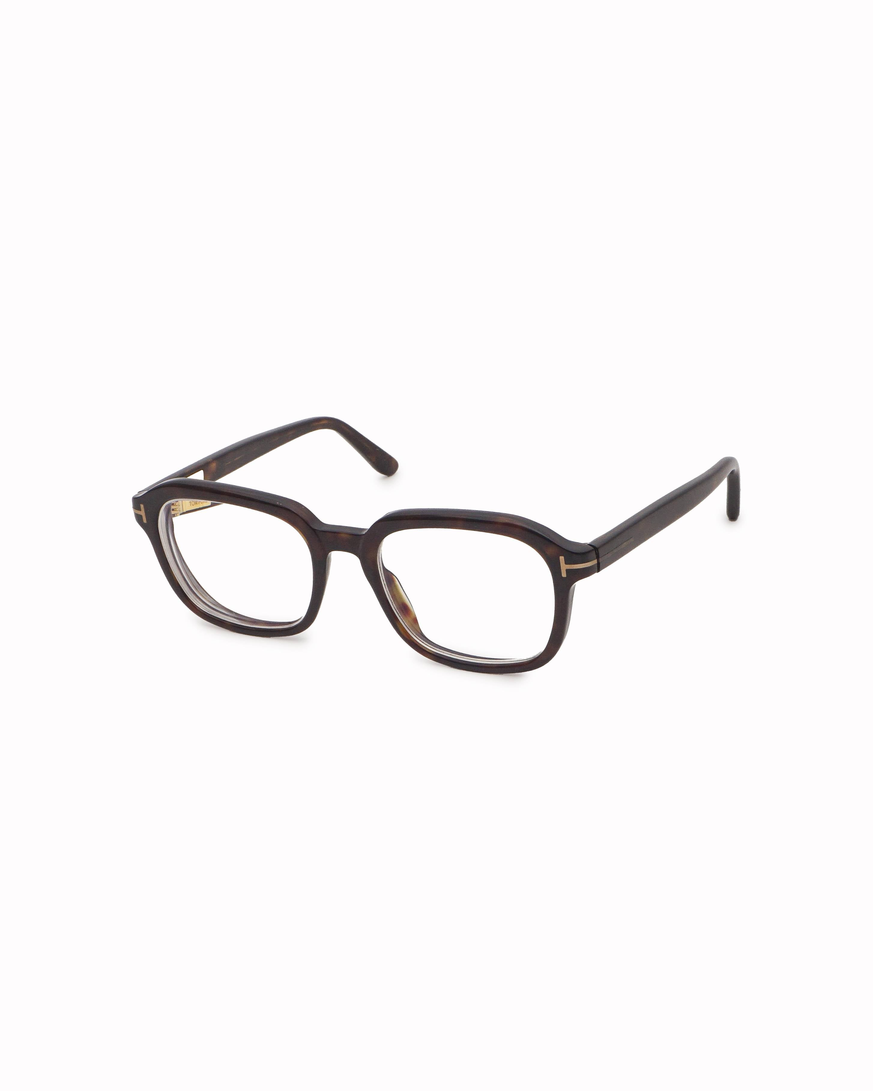 Tom Ford Dark Tortoiseshell Rectangular Eyeglasses