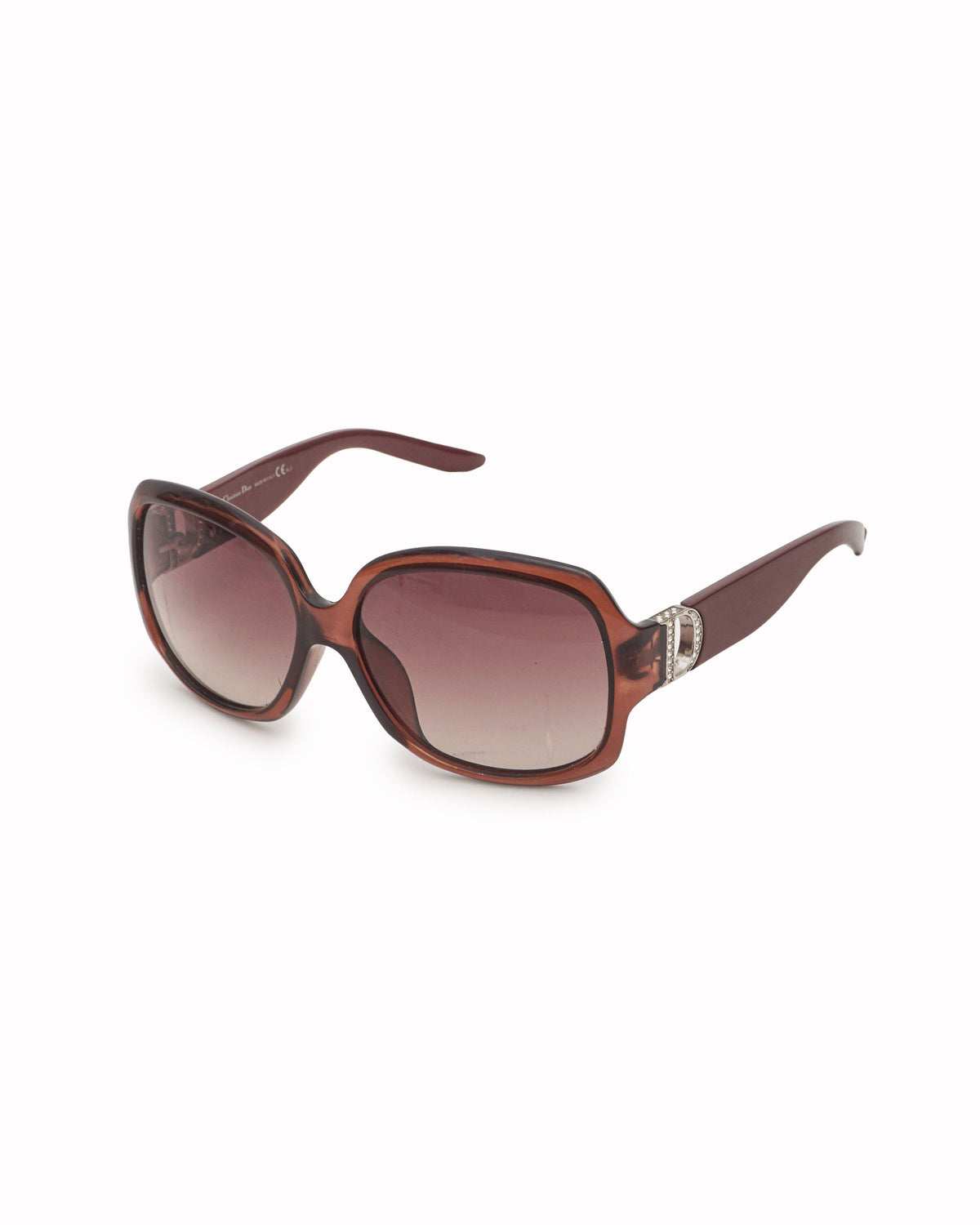 Christian Dior Oversized Burgundy Acetate Sunglasses