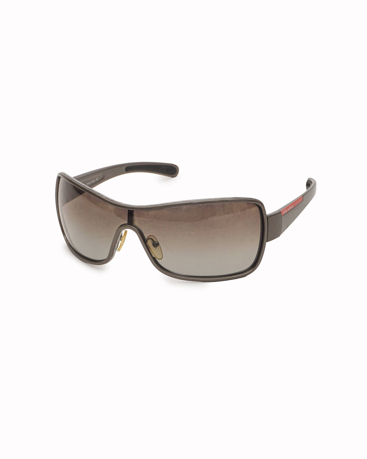 Prada Linea Rossa Grey Gradient Shield Sunglasses