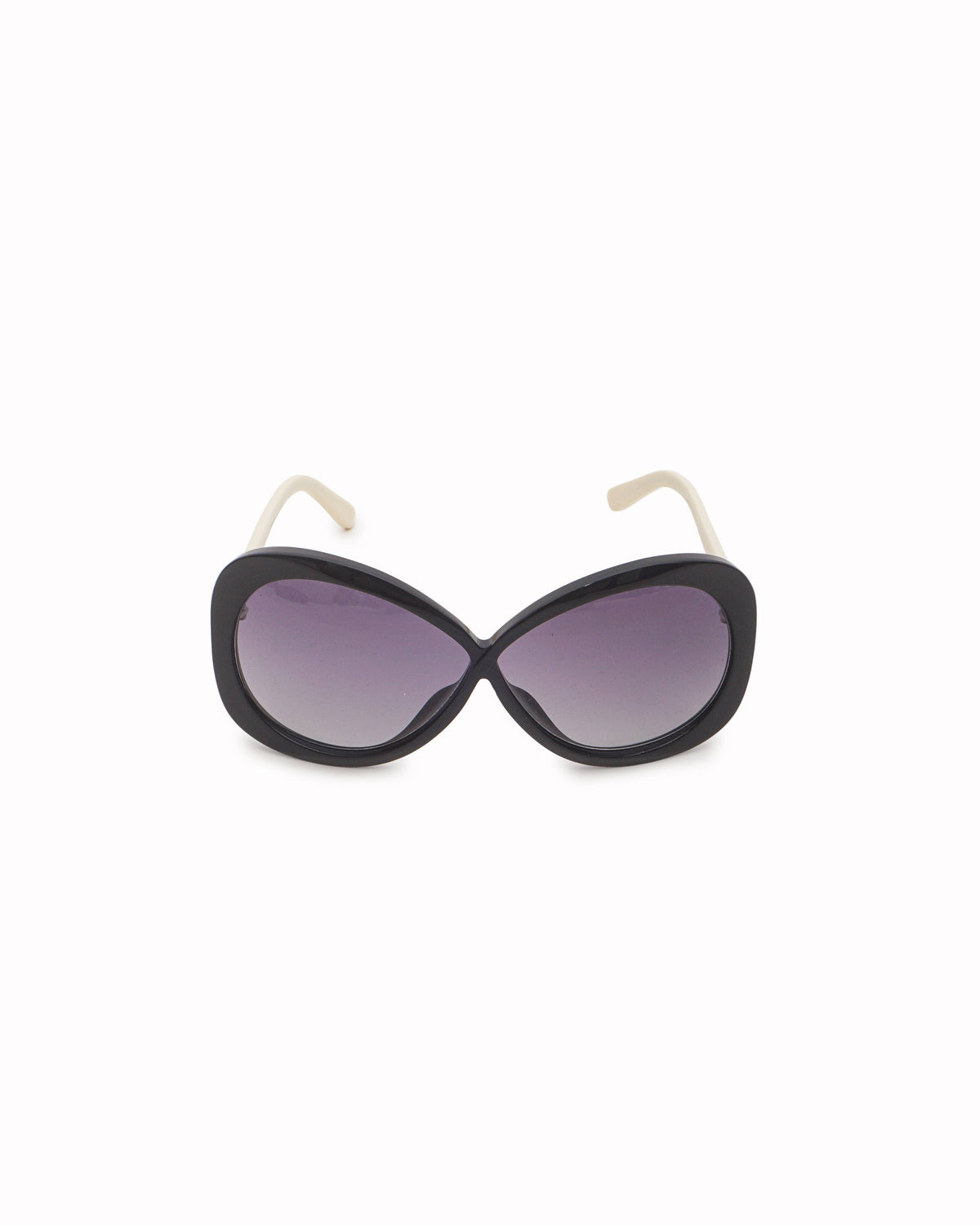 Tom Ford Oversized Black & White Crossover Sunglasses