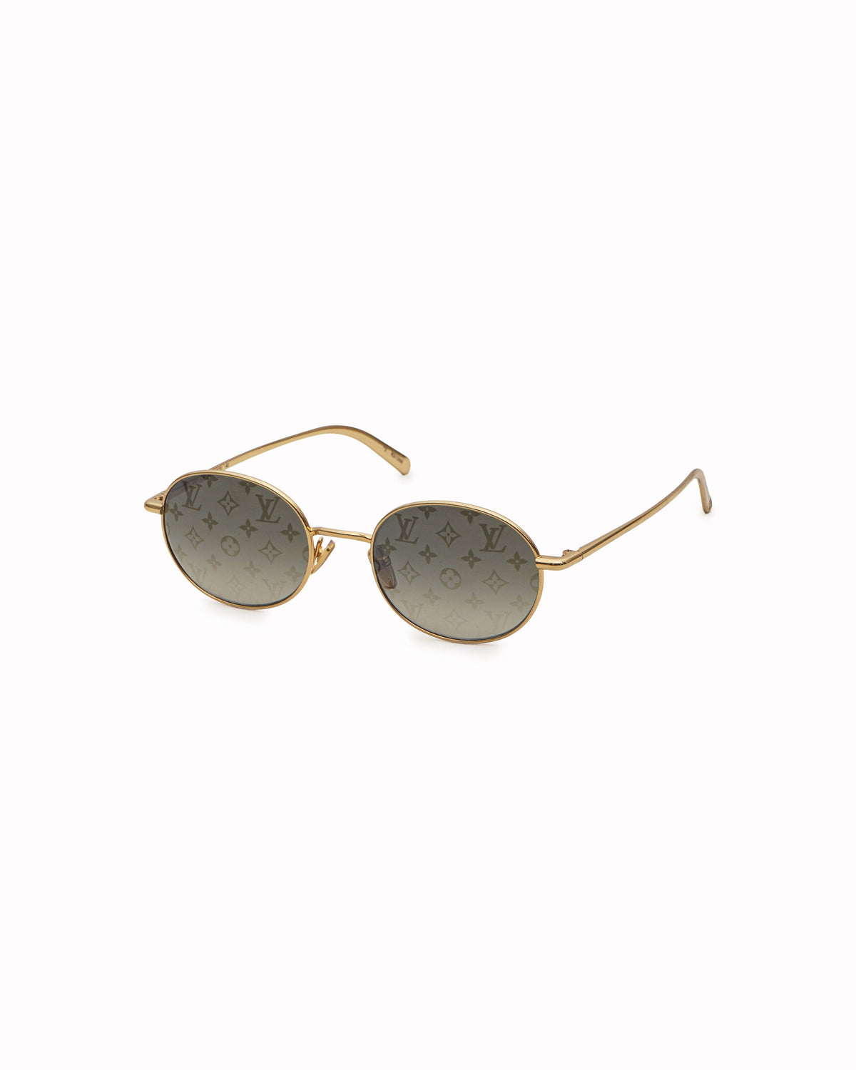 Louis Vuitton LV Bright Round Gold Monogram Sunglasses