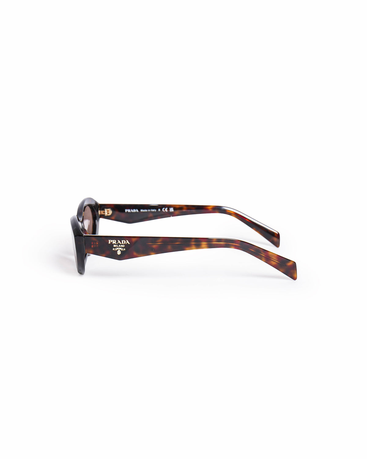 Prada Symbole Totoiseshell Oval Acetate Sunglasses
