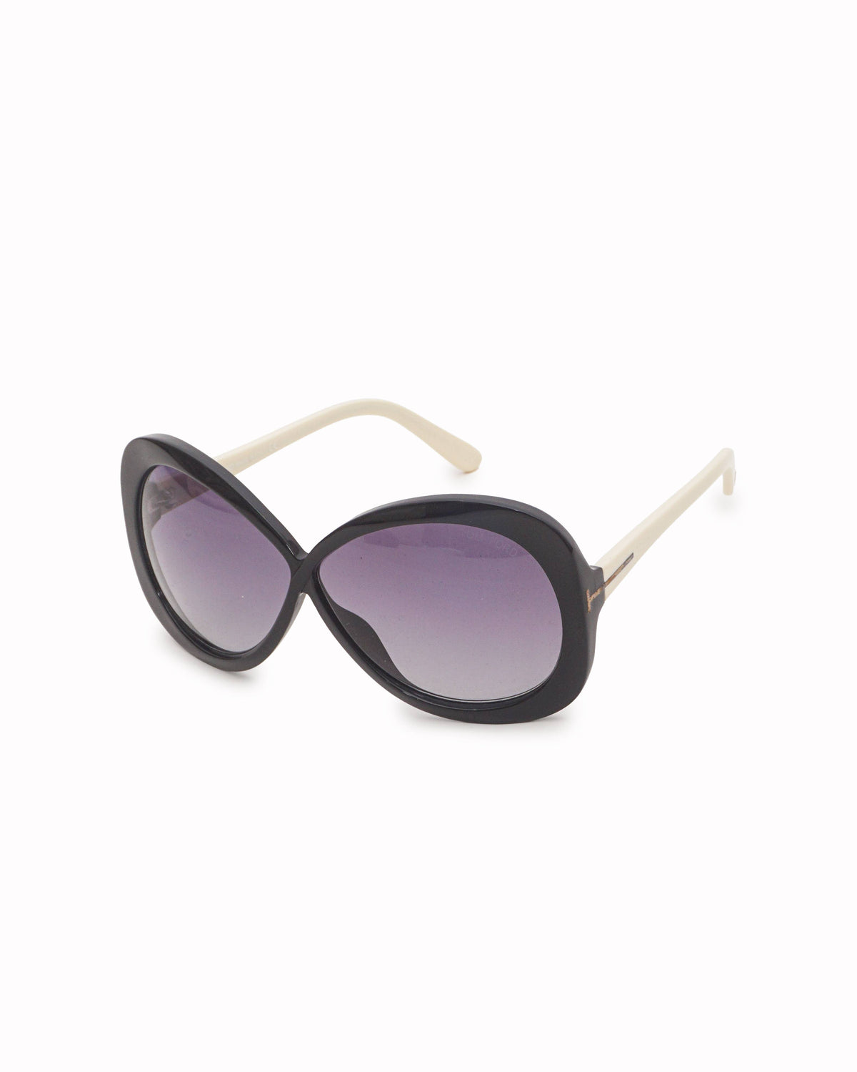 Tom Ford Oversized Black & White Crossover Sunglasses