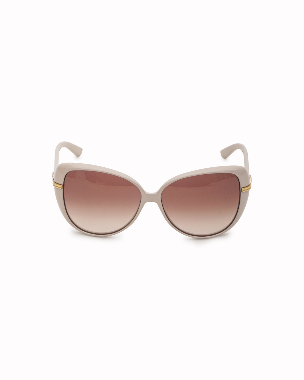 Gucci Beige & Gold Interlocking G Oversized Sunglasses