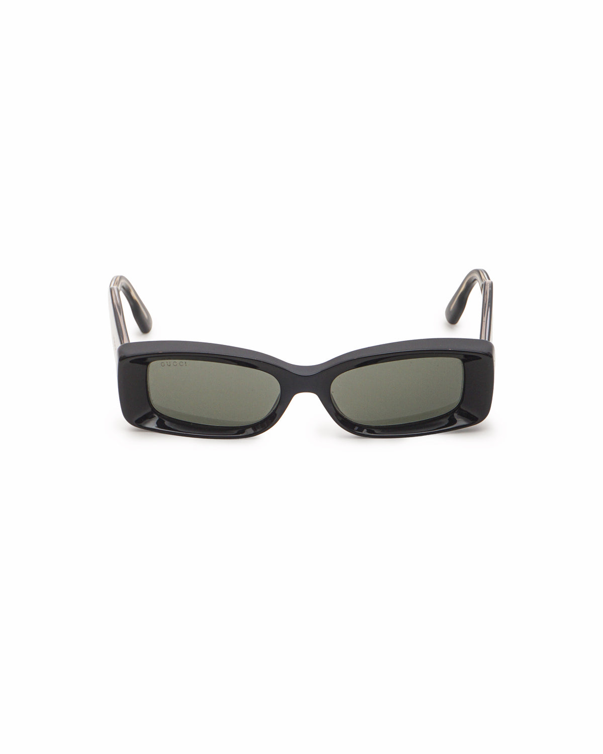 Gucci Women's Black Acetate Rectangular Sunglasses