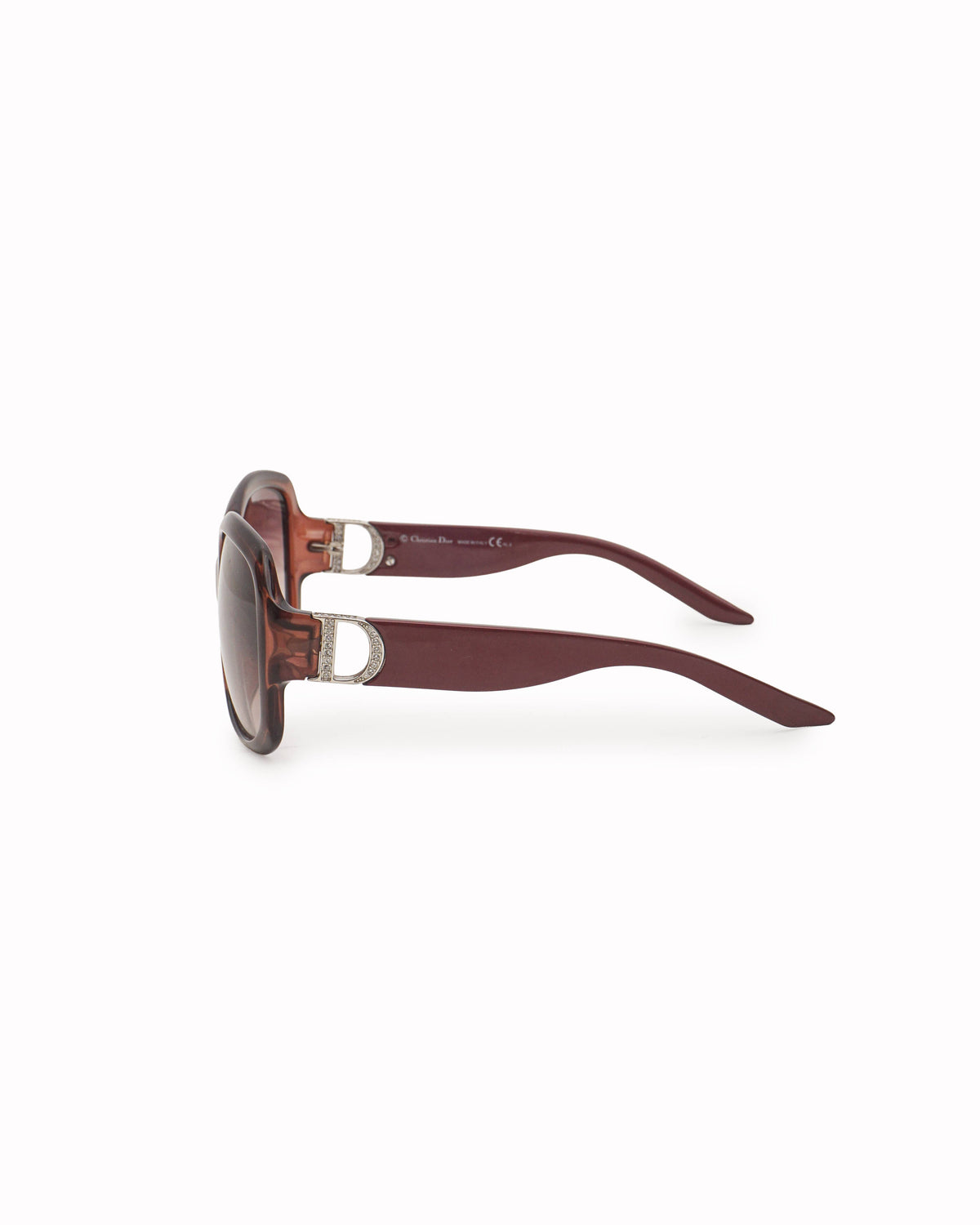 Christian Dior Oversized Burgundy Acetate Sunglasses