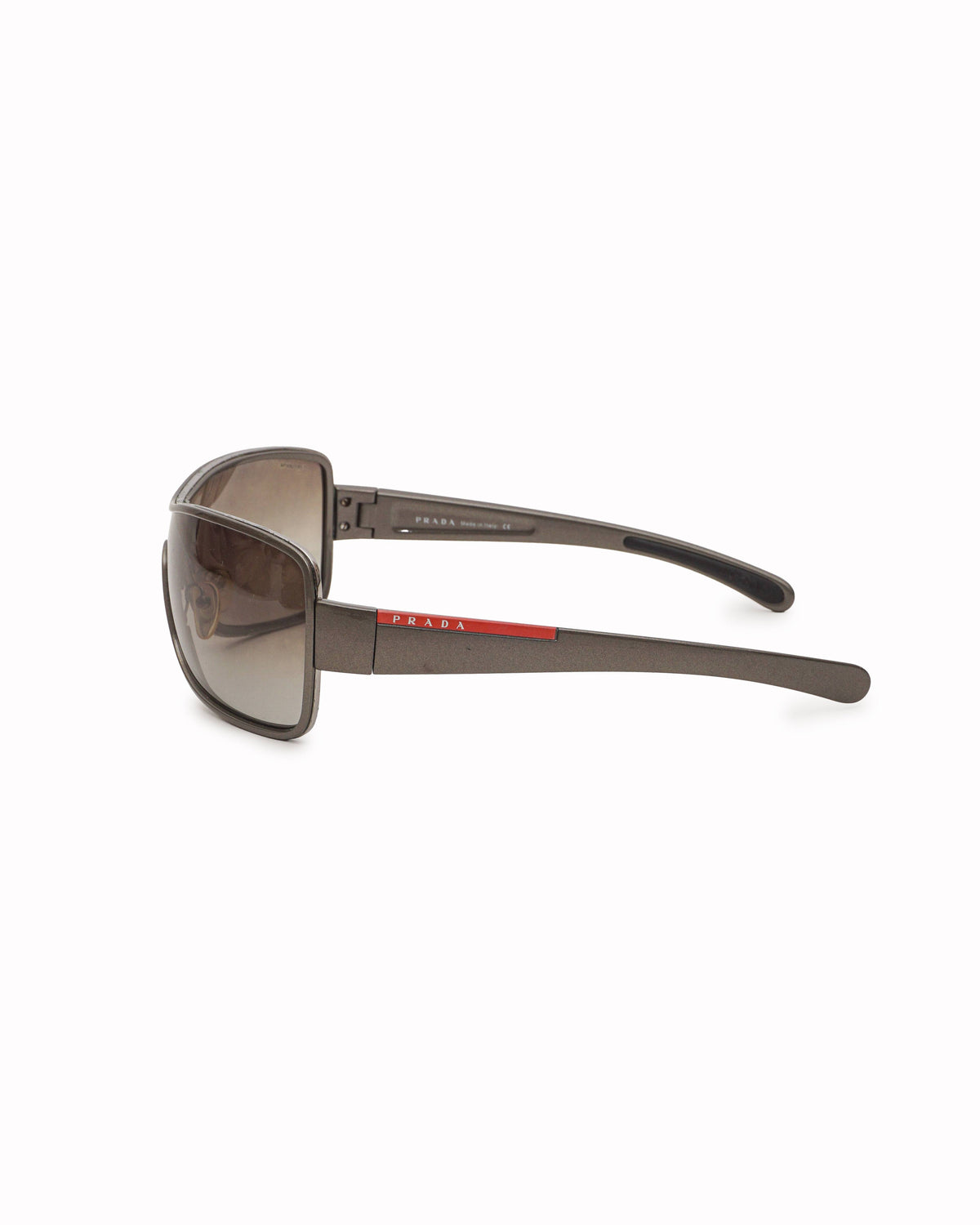 Prada Linea Rossa Grey Gradient Shield Sunglasses