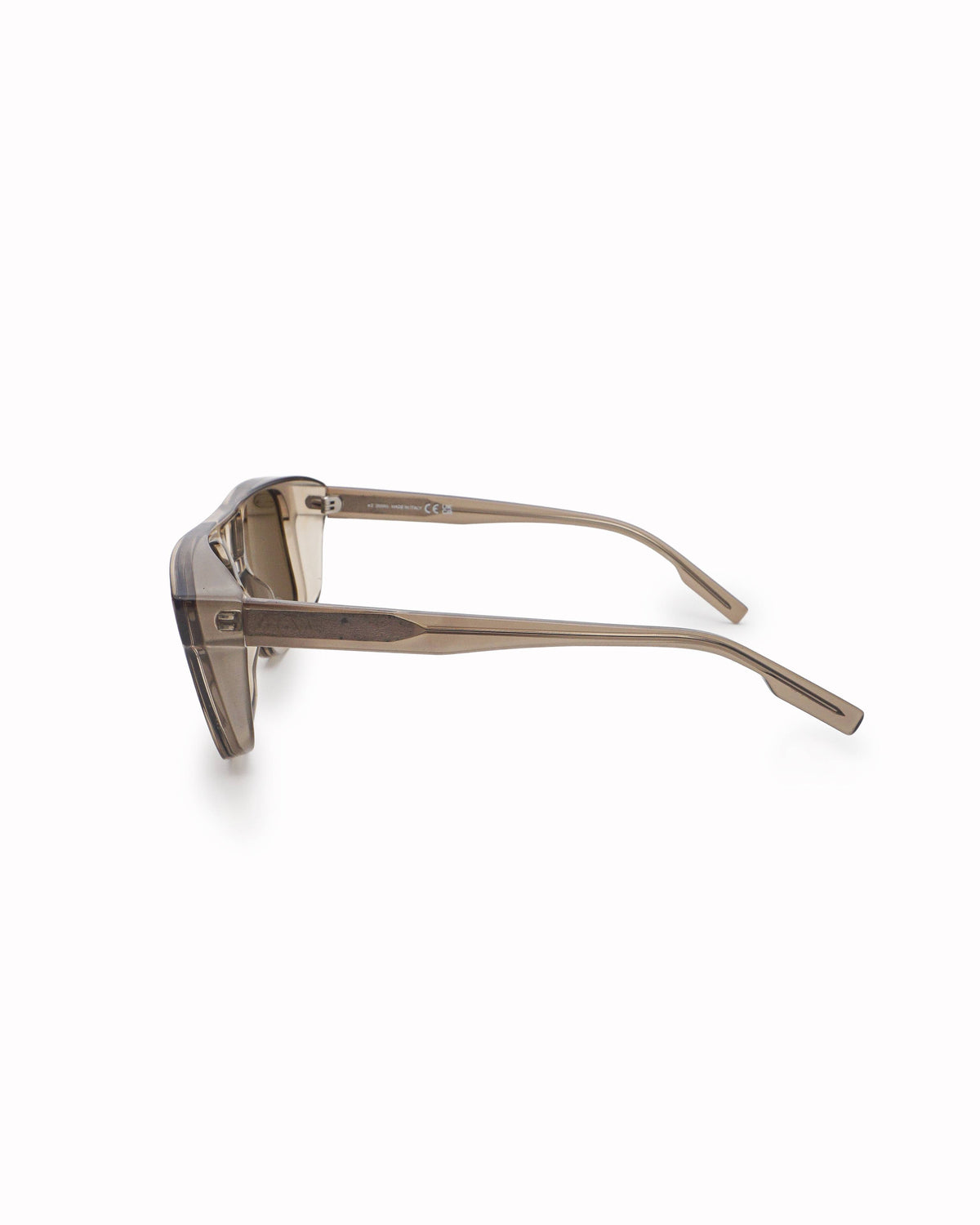 Ermenegildo Zegna Translucent Beige Acetate Men's Sunglasses