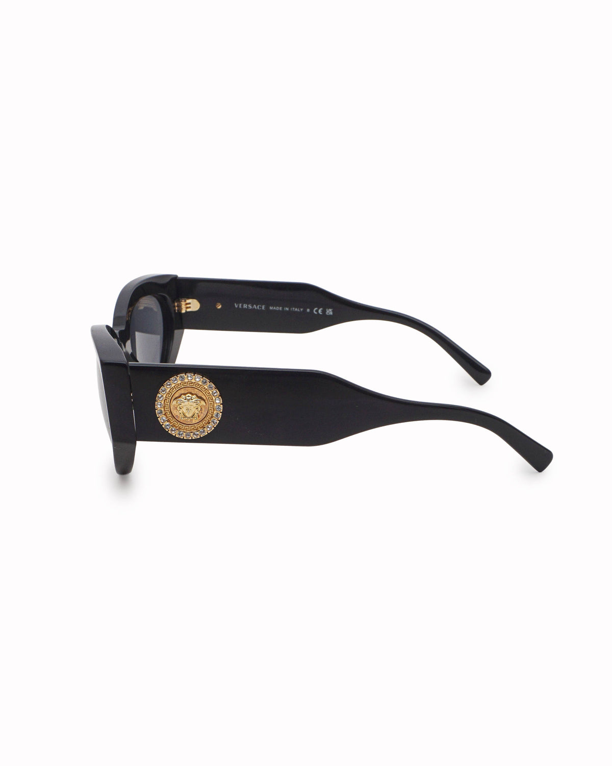 Versace Black Acetate Medusa Cat-Eye Sunglasses