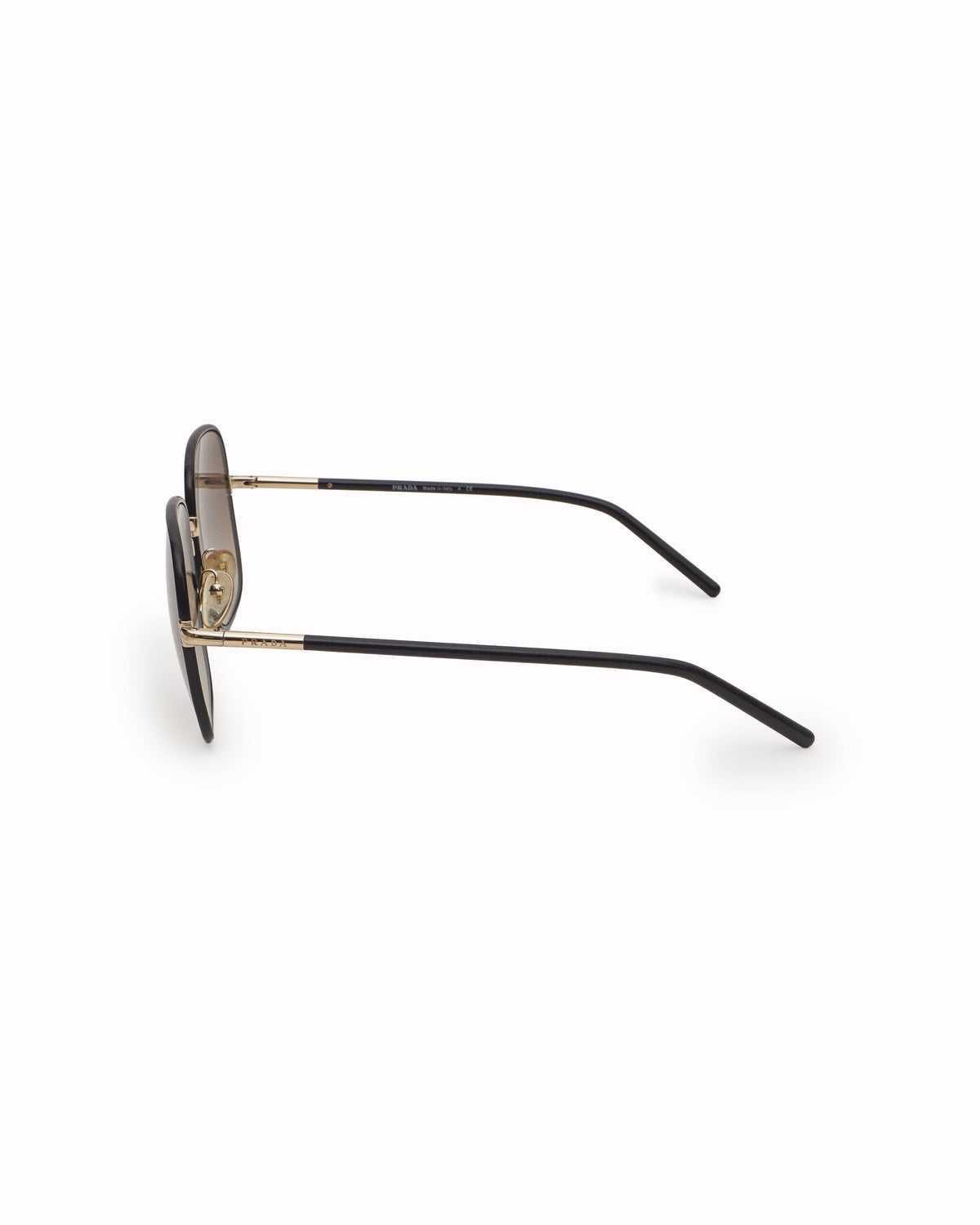 Prada Gold-Tone Oversized Square Metal Sunglasses