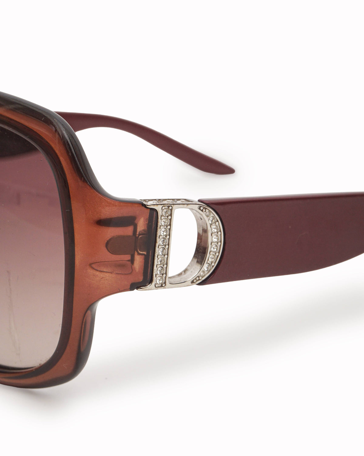 Christian Dior Oversized Burgundy Acetate Sunglasses