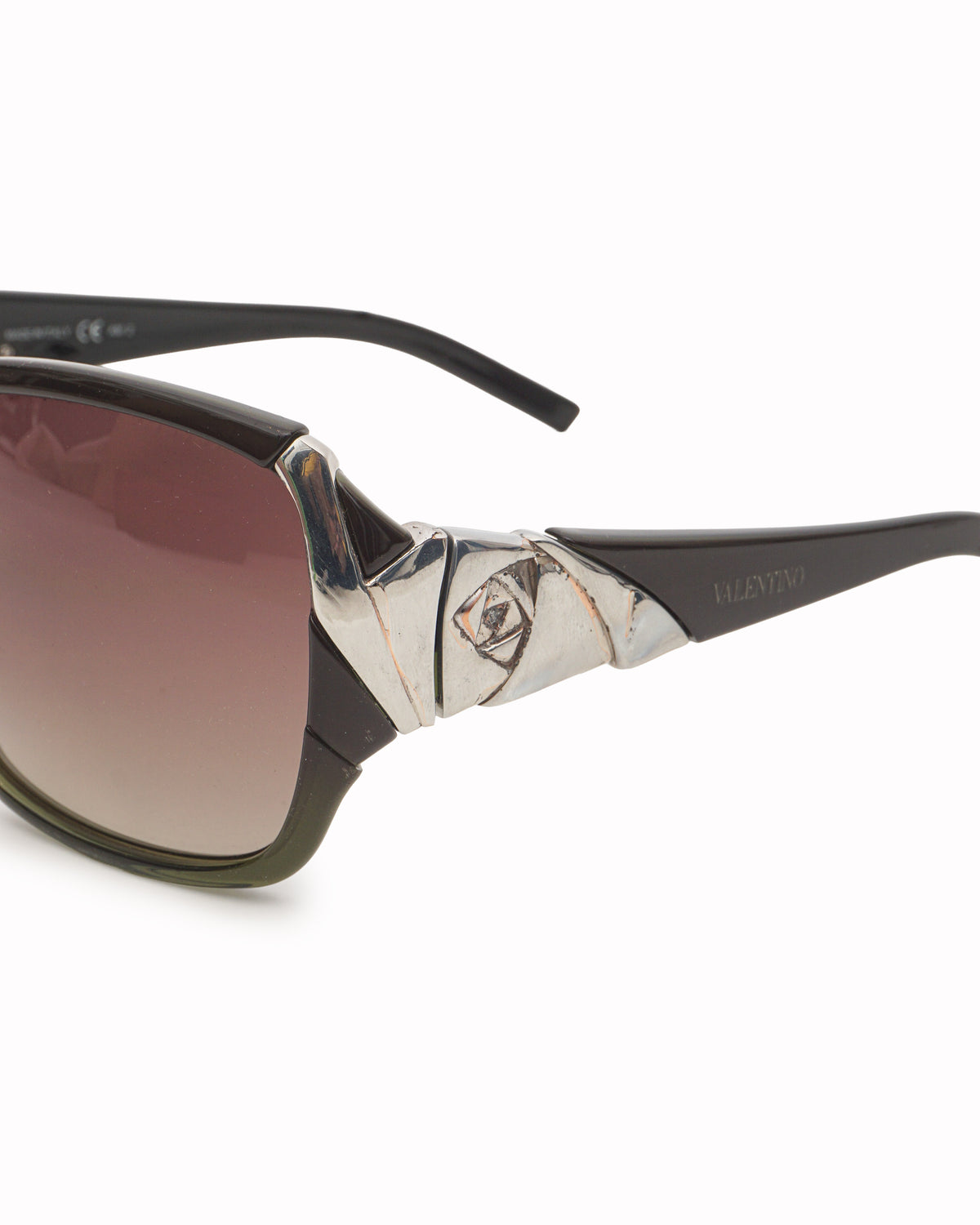 Valentino Garavani Oversized Square Olive Green Sunglasses
