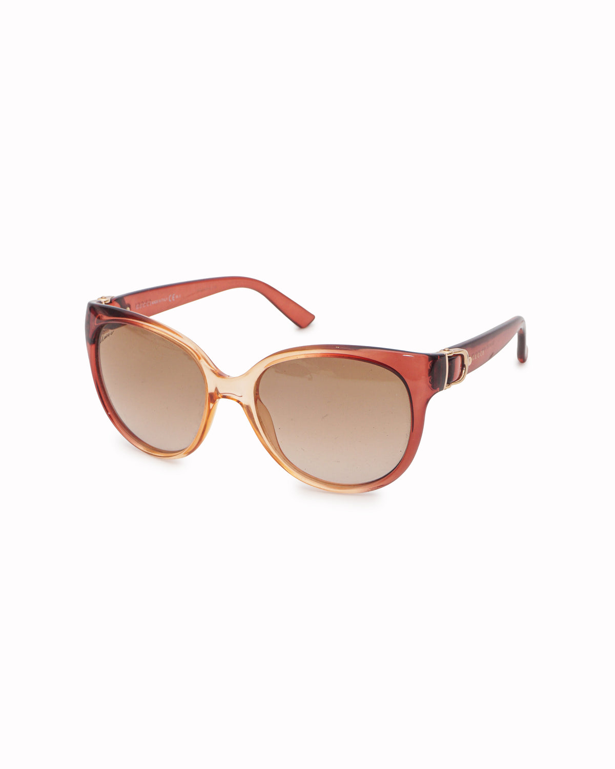 Gucci Translucent Orange/Red Cat-Eye Sunglasses